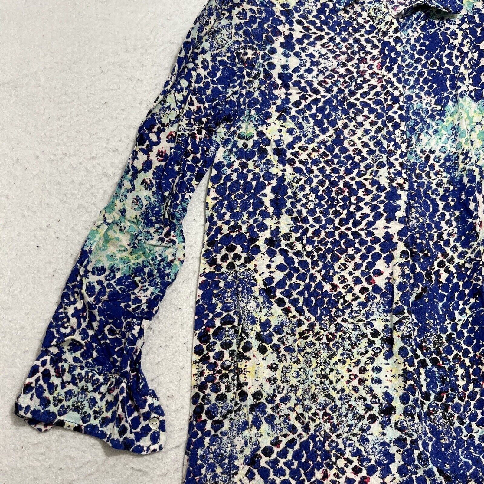 Saks Fifth Avenue Blue Saks Fifth Avenue Button Up Long Sleeve Top Size S / US 4 / IT 40 - 5 Thumbnail