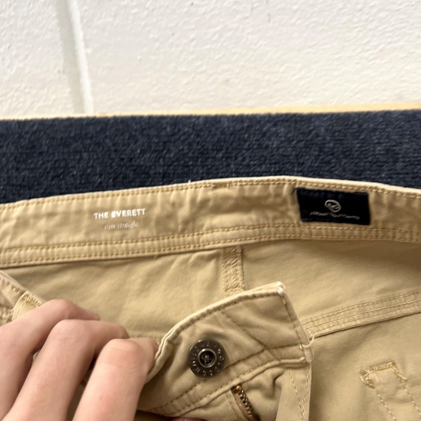 Vintage AG Adriano Goldschmied Pants Mens 40x32 Tan Everett Slim Straight Stretch Casual Size US 40 / EU 56 - 4 Thumbnail