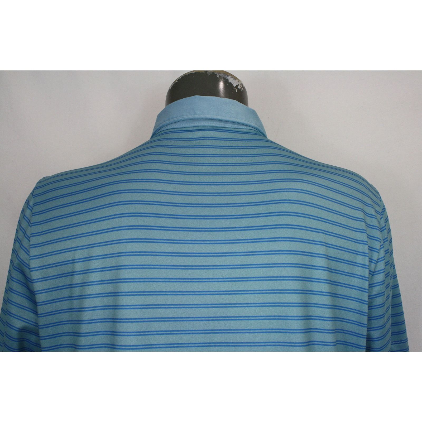 Dunnes Grayson & Dunn Golf Polo Shirt L Blue Striped Performance Size US L / EU 52-54 / 3 - 5 Thumbnail