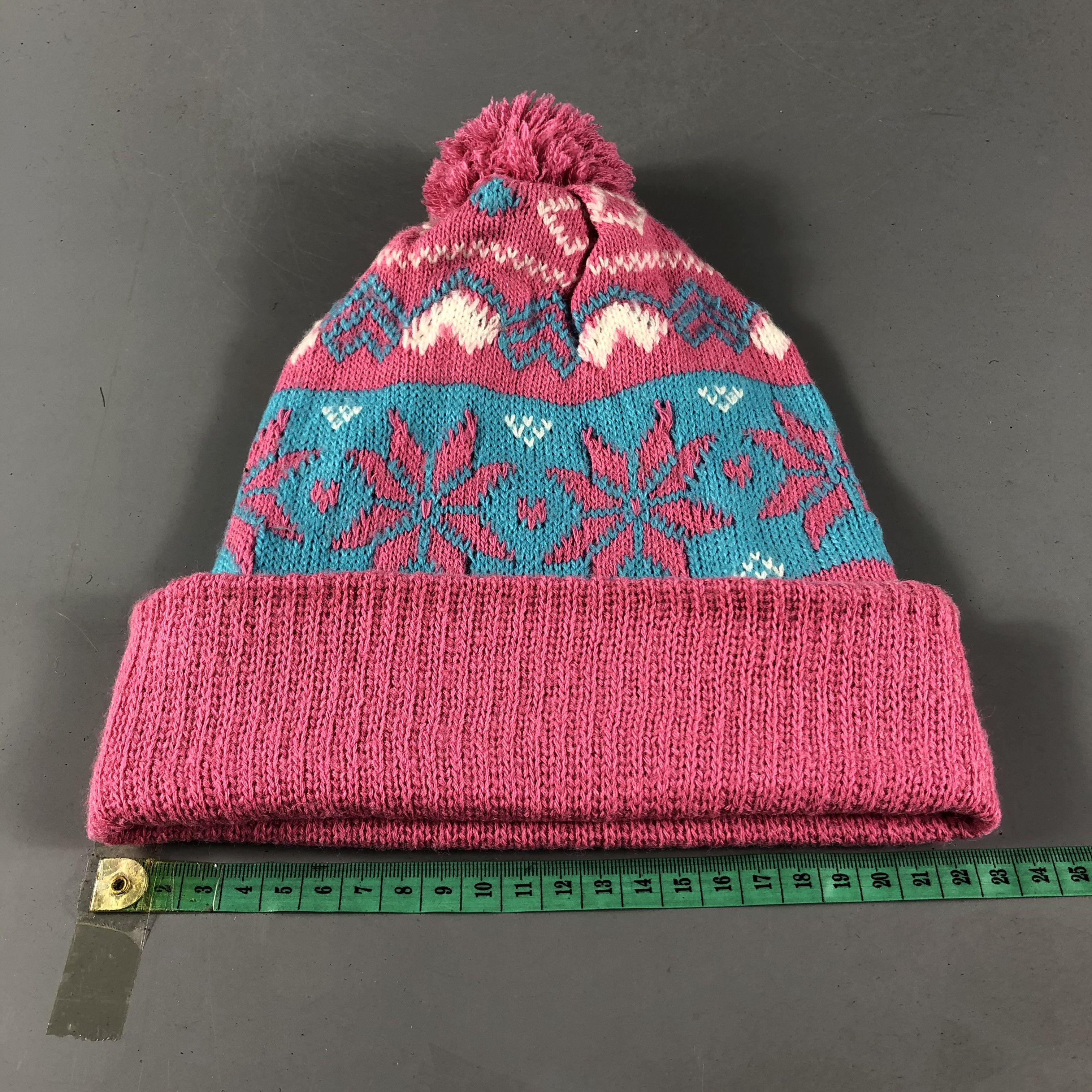 Vintage Sirmione Fair Isle Bobble Beanie Snowcap Snow Hat B607 Size ONE SIZE - 3 Thumbnail
