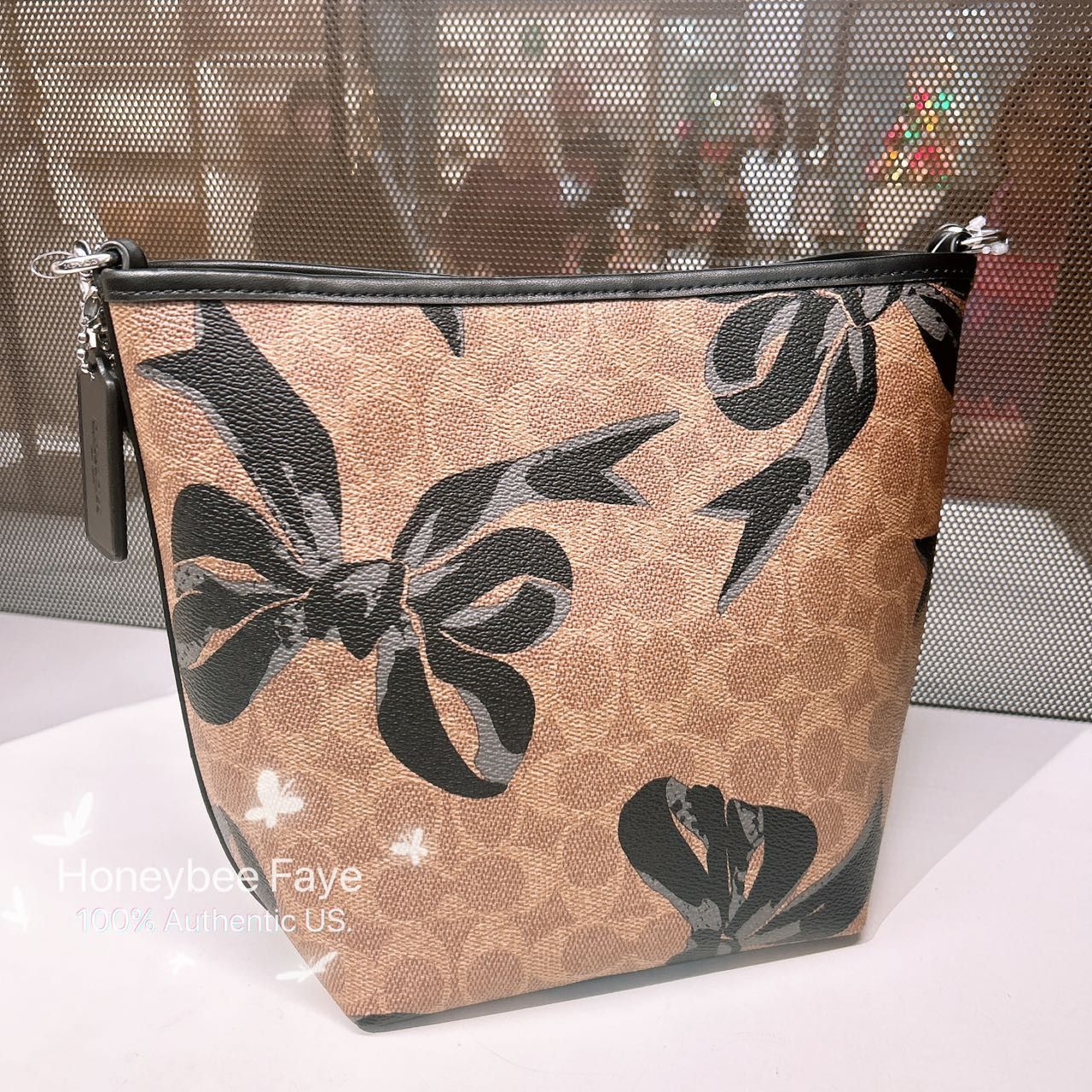 Coach City Bucket Bag In Signature Canvas With Bow Print CY651 Size ONE SIZE - 3 Thumbnail