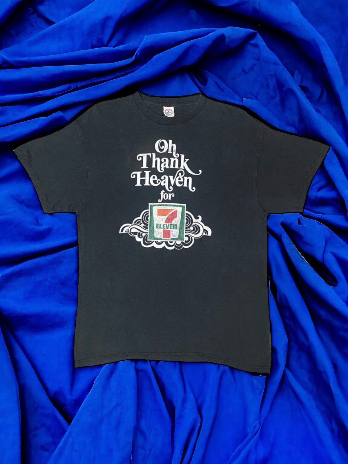 Japanese Brand × Vintage Vintage Tee Delta 7 Eleven 24 Hours Market Oh Thank Heaven Size US L / EU 52-54 / 3 - 3 Thumbnail