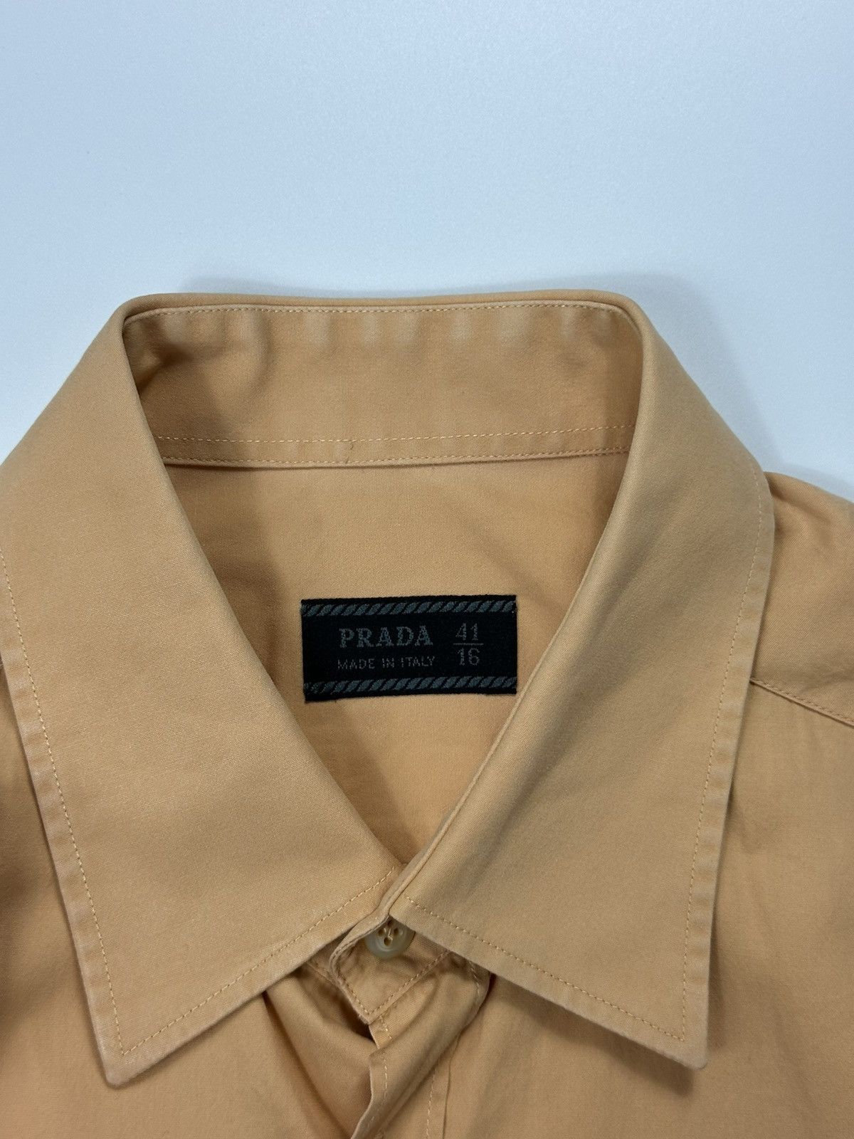 Prada Prada Casual Shirt Men’s Beige Size US M / EU 48-50 / 2 - 7 Thumbnail