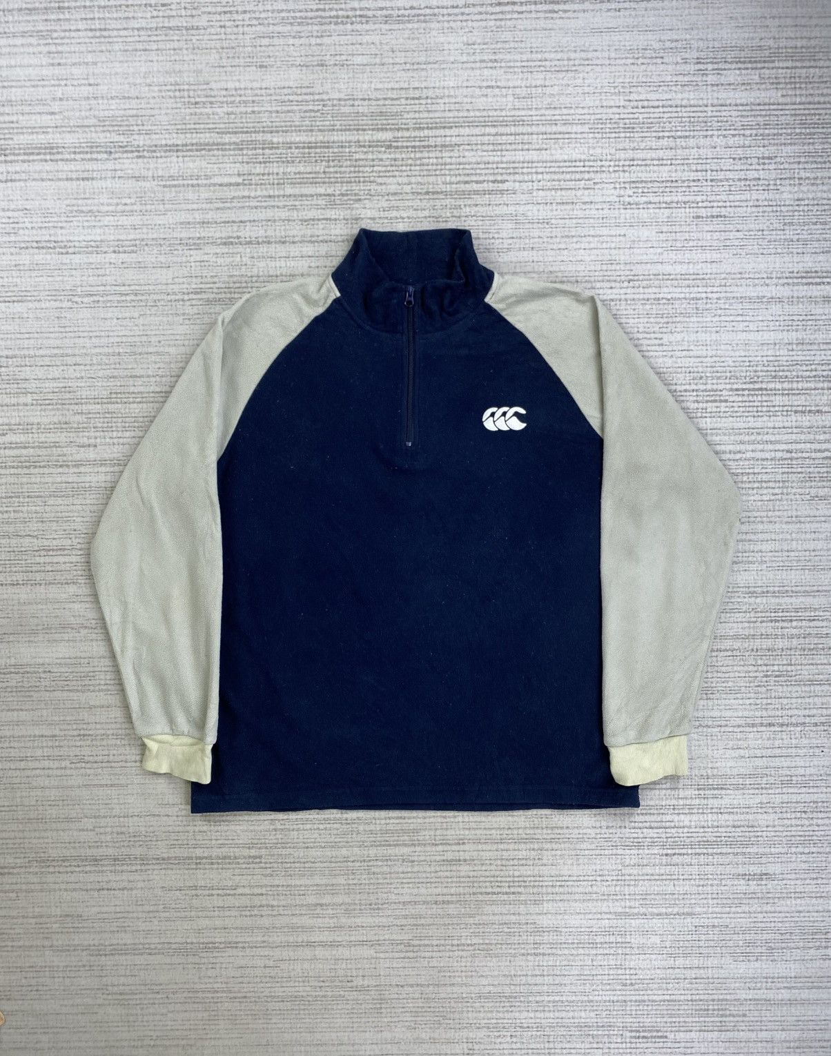 Canterbury of New Zealand × Vintage Vintage Canterbury Embroidered Logo Fleece Half Zipper Shirt Size US XL / EU 56 / 4 - 1 Thumbnail