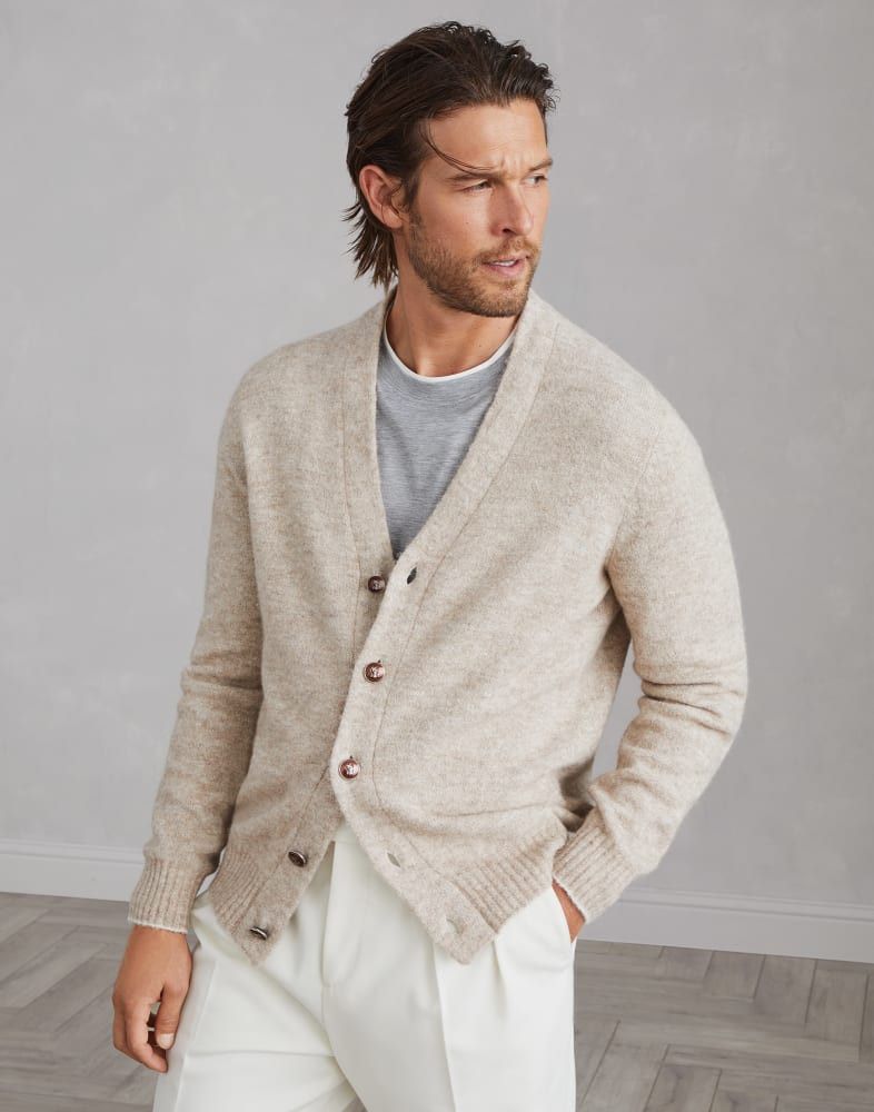 Brunello Cucinelli o1w1db10825 Cardigan in Beige Size US S / EU 44-46 / 1 - 1 Thumbnail