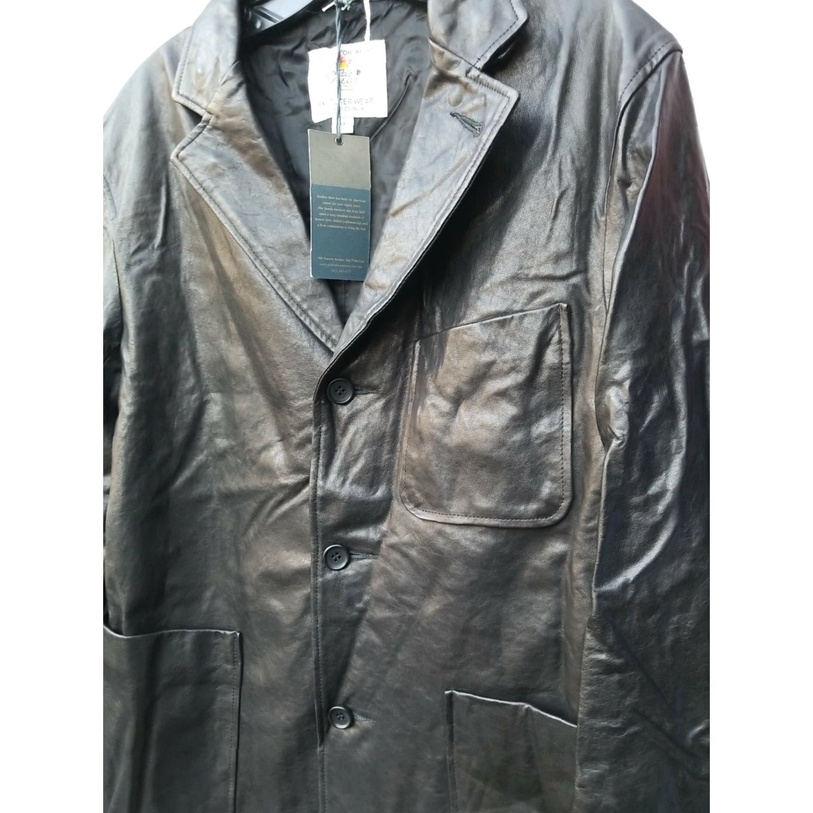 Golden Bear VINTAGE Golden Bear X Club MONACO LAMBSKIN Leather Jacket SIZE MEDIUM Jacket Men M Black Chest 19 Length 28 Size US M / EU 48-50 / 2 - 2 Thumbnail