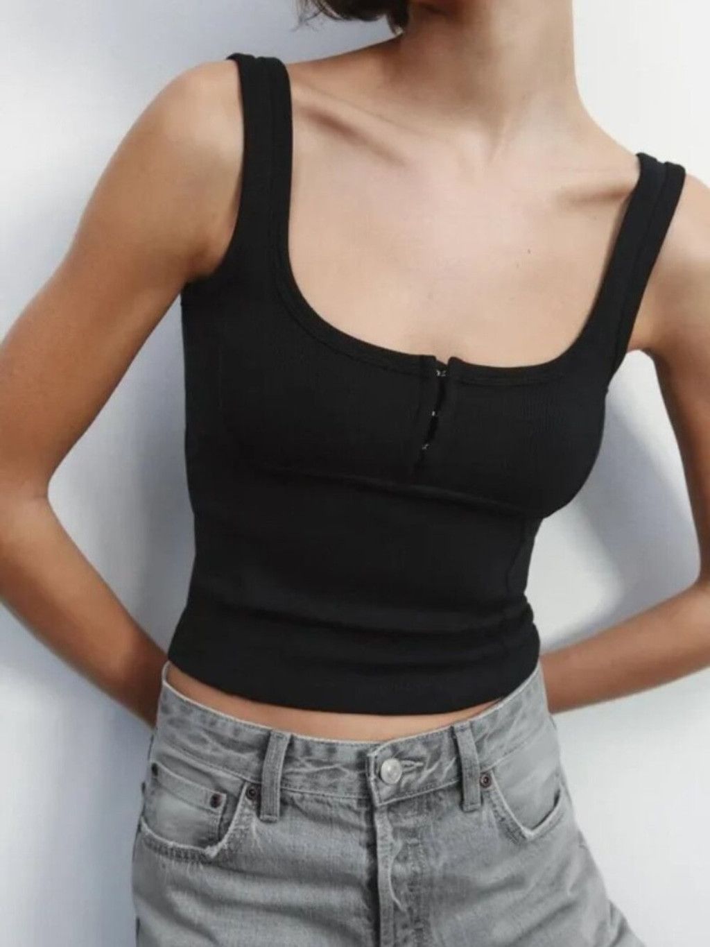 Zara NWT Zara Hook Closure Corset Tank Top L Size M / US 6-8 / IT 42-44 - 1 Thumbnail