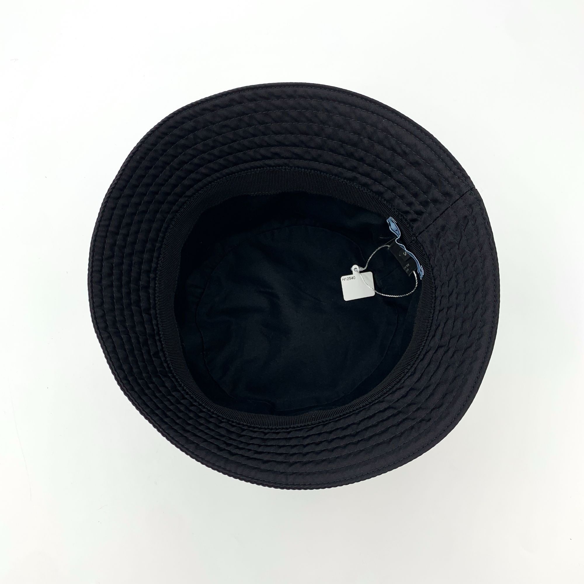 Prada Prada Black Nylon & Cotton Fisherman Hat With Triangle Logo Size ONE SIZE - 6 Thumbnail