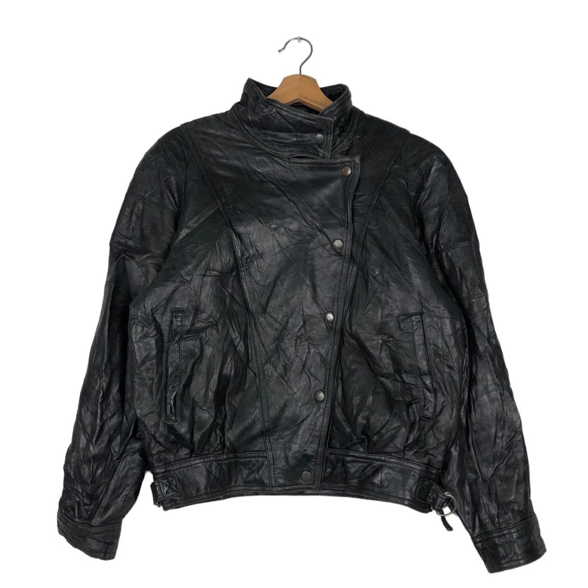 Japanese Brand 🔥Cropped Vintage Leather Jacket Double Breast Abba Japan Size US M / EU 48-50 / 2 - 1 Thumbnail