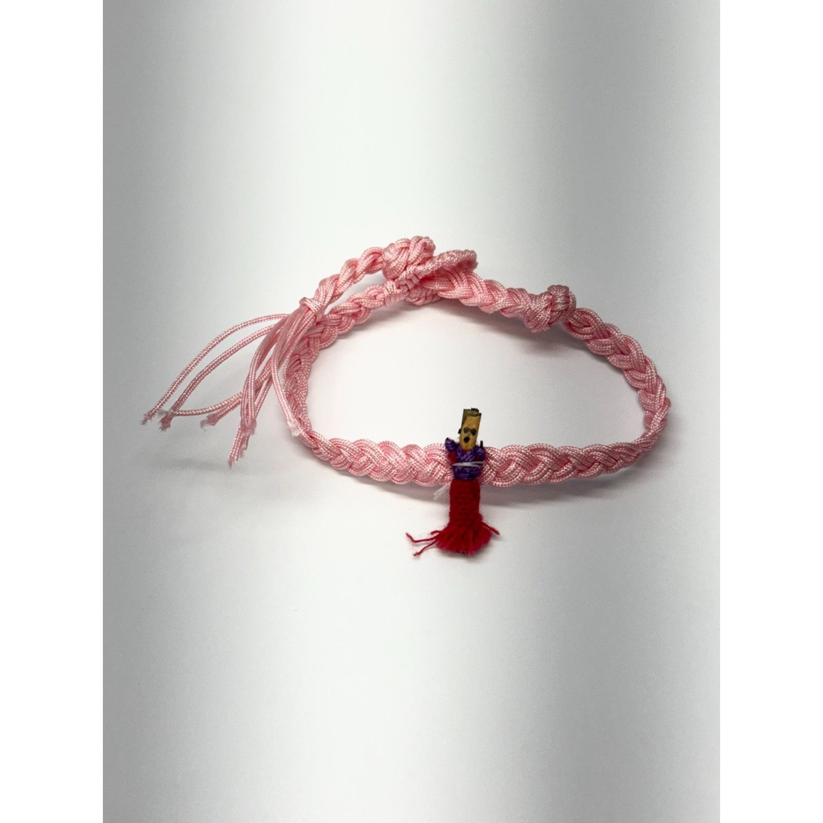 Vintage Vintage woven braided worry doll bracelet pink Size ONE SIZE - 3 Thumbnail