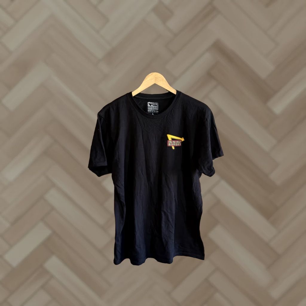 Vintage In N Out Mens Black Short Sleeve Graphic T-shirt 75 Years Size Large Size US L / EU 52-54 / 3 - 1 Thumbnail