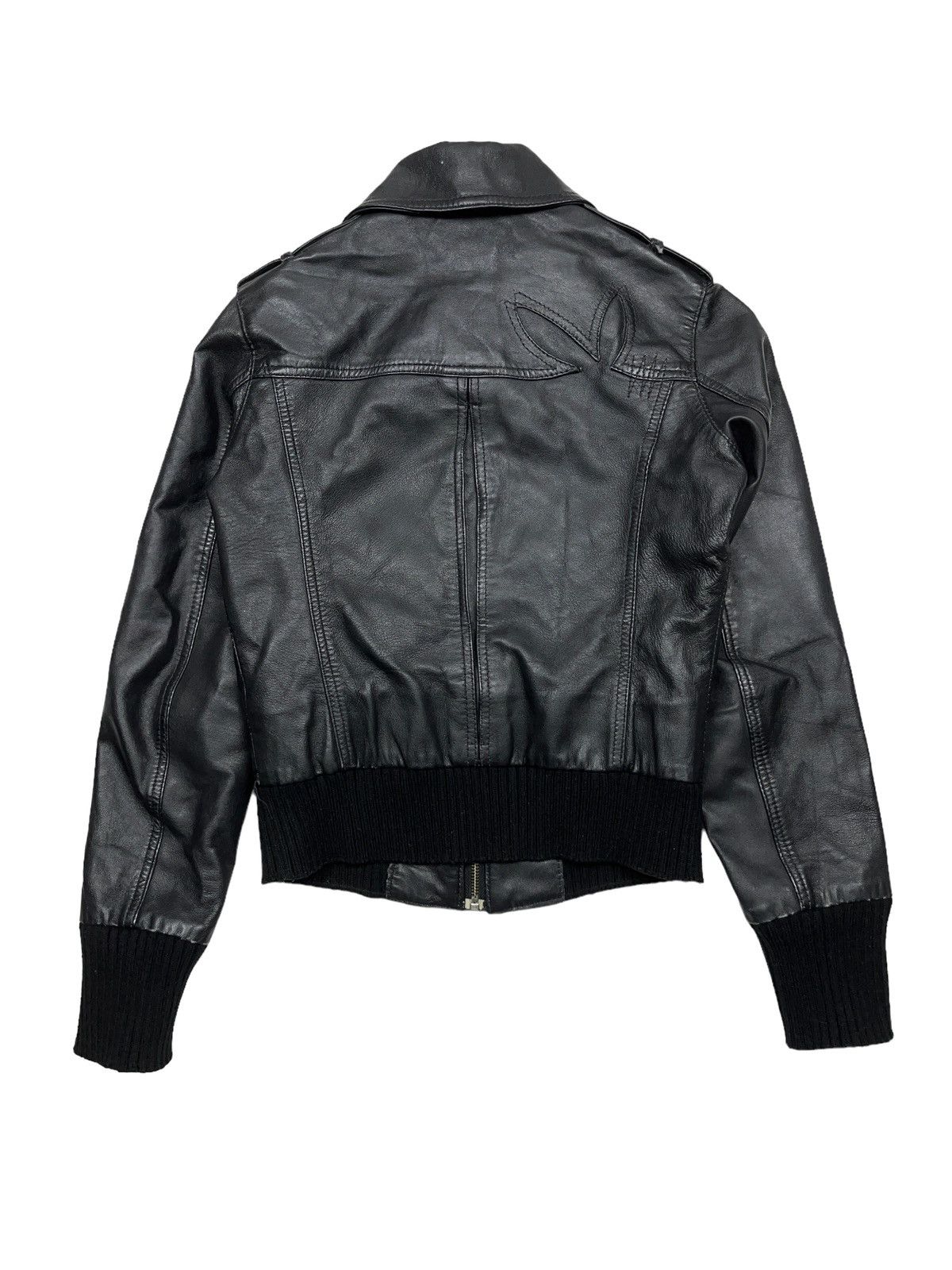 Playboy y2k Playboy Leather Jacket Bomber Size S / US 4 / IT 40 - 2 Thumbnail