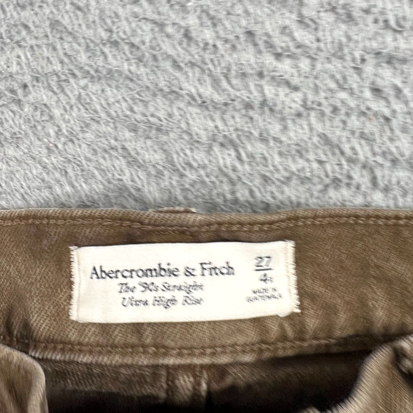 Abercrombie & Fitch Abercrombie & Fitch Jeans Womens 4 Straight 90s Ultra High Rise Denim Cotton Spandex 5-Pocket Brown Size 27" / US 4 / IT 40 - 6 Thumbnail