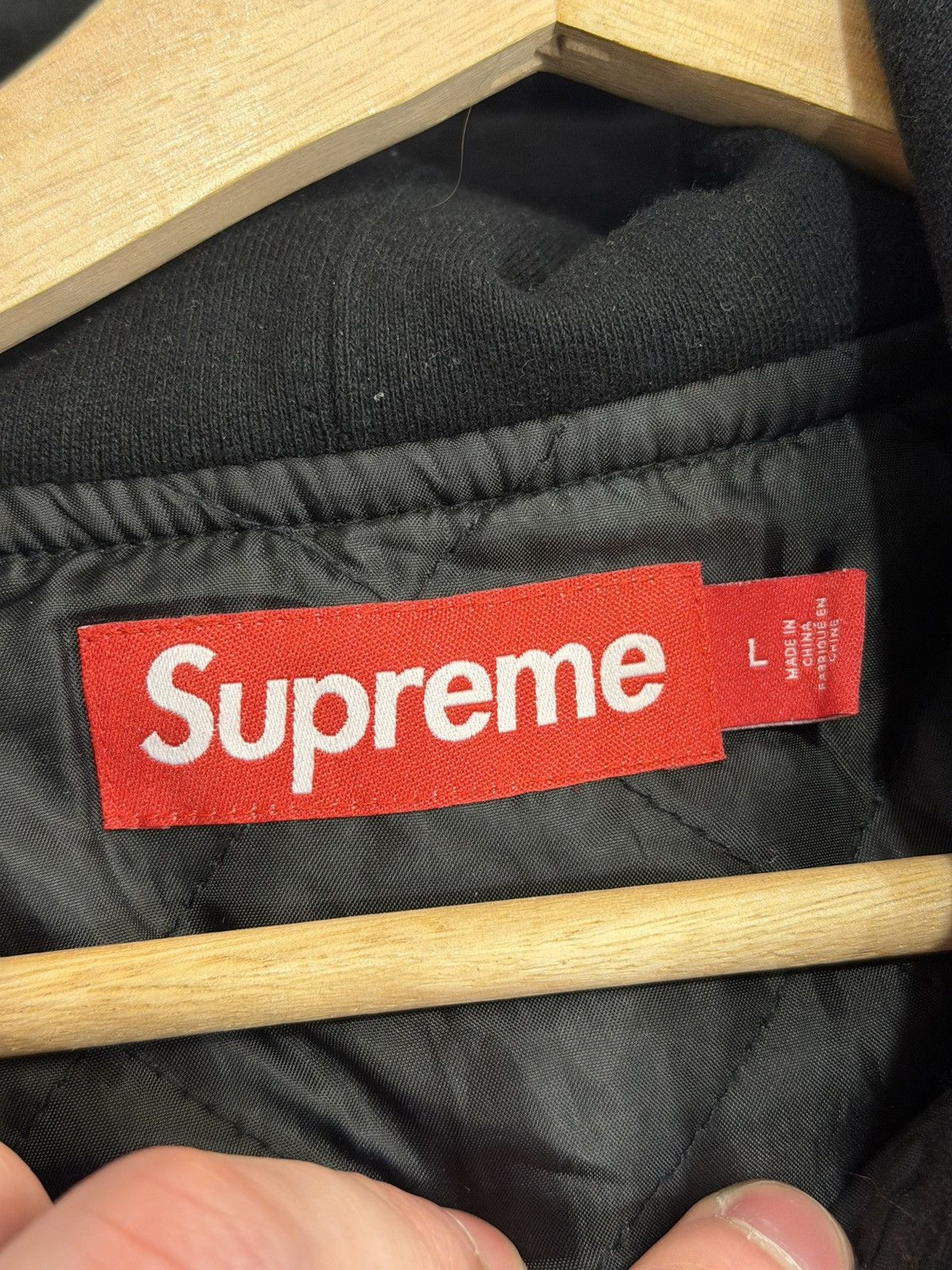 Supreme Supreme Fleece Zip Up Hoodie - Black Size US L / EU 52-54 / 3 - 4 Thumbnail
