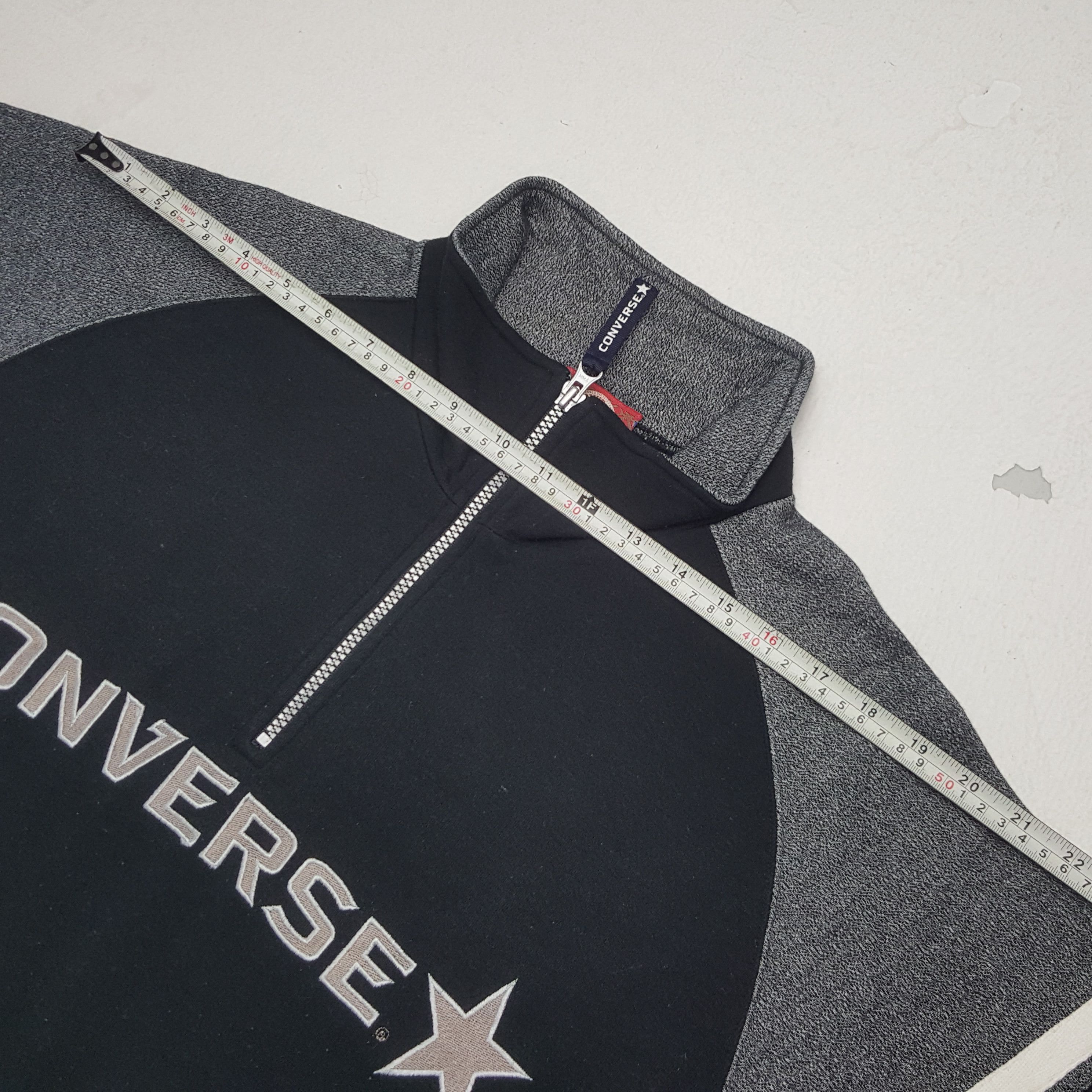 Converse × Vintage Vintage Converse Spell Out Half Zipper Sweatshirt Size US L / EU 52-54 / 3 - 7 Thumbnail