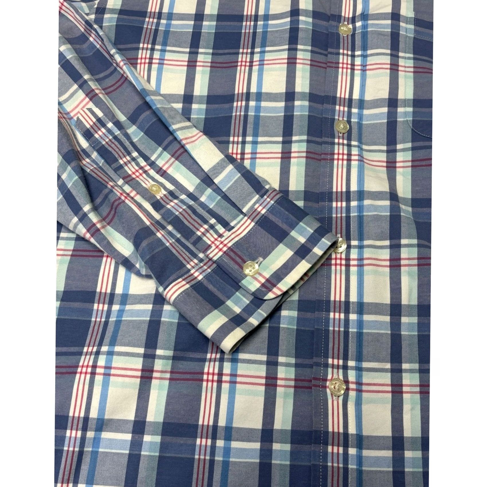 Vineyard Vines Vineyard Vines Performance Classic Fit Tucker Shirt Blue Red Plaid Mens Large Size US L / EU 52-54 / 3 - 3 Thumbnail