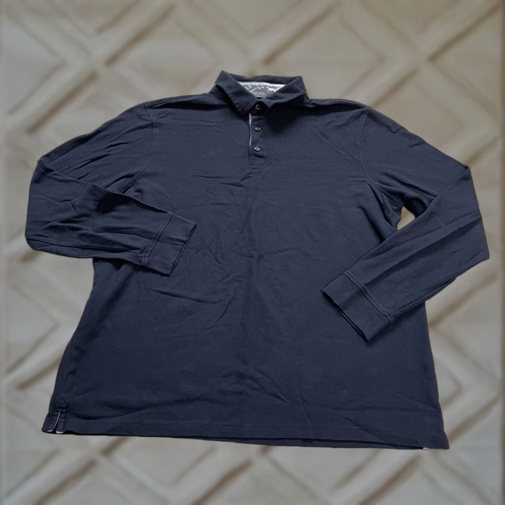 Croft & Barrow Croft & Barrow Shirt Mens XL Navy Collared Cotton Long Sleeve Casual Size US XL / EU 56 / 4 - 1 Thumbnail