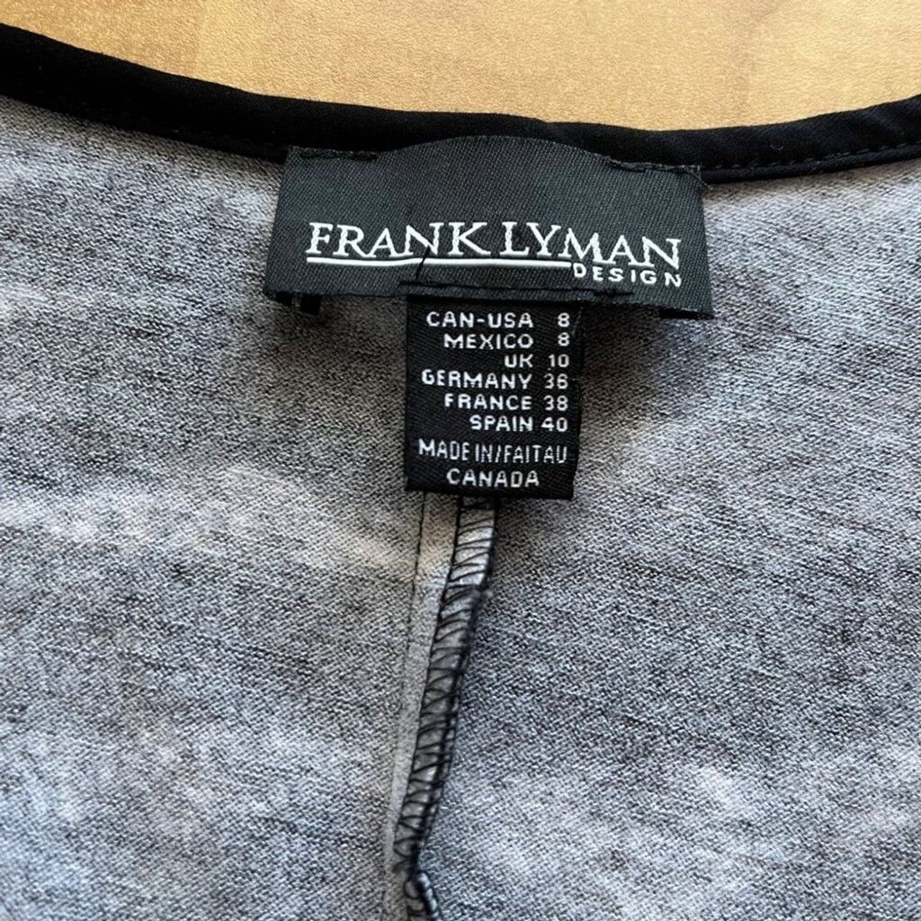 Frank Lyman Frank Lyman Design Black and Gray Long Sleeve Top Size M / US 6-8 / IT 42-44 - 4 Thumbnail