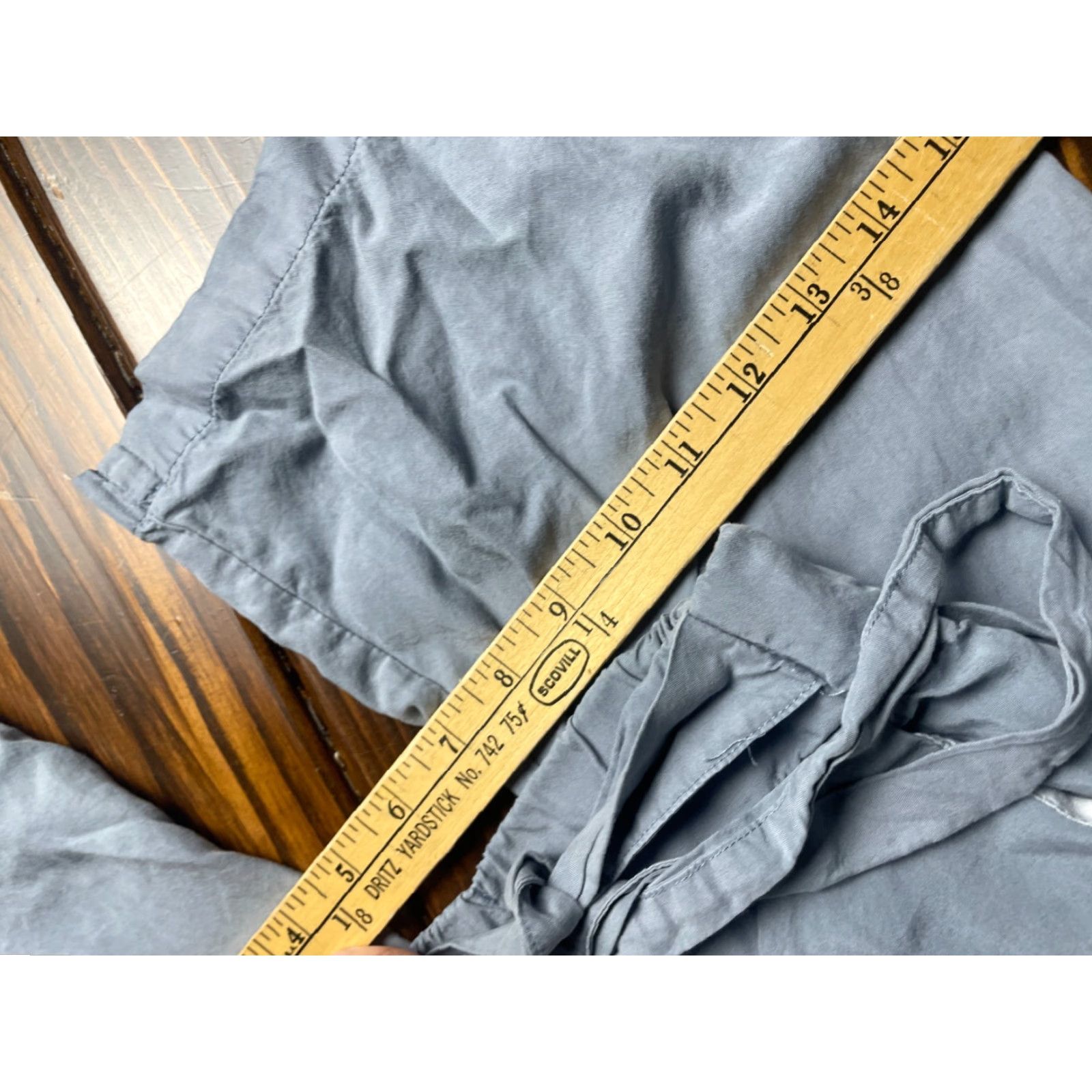 Vintage Thread+Supply Casual Pants Women's XXS Bluish Gray Flat Front Waist Tie II Size 24" / US 00 / IT 34 - 5 Thumbnail