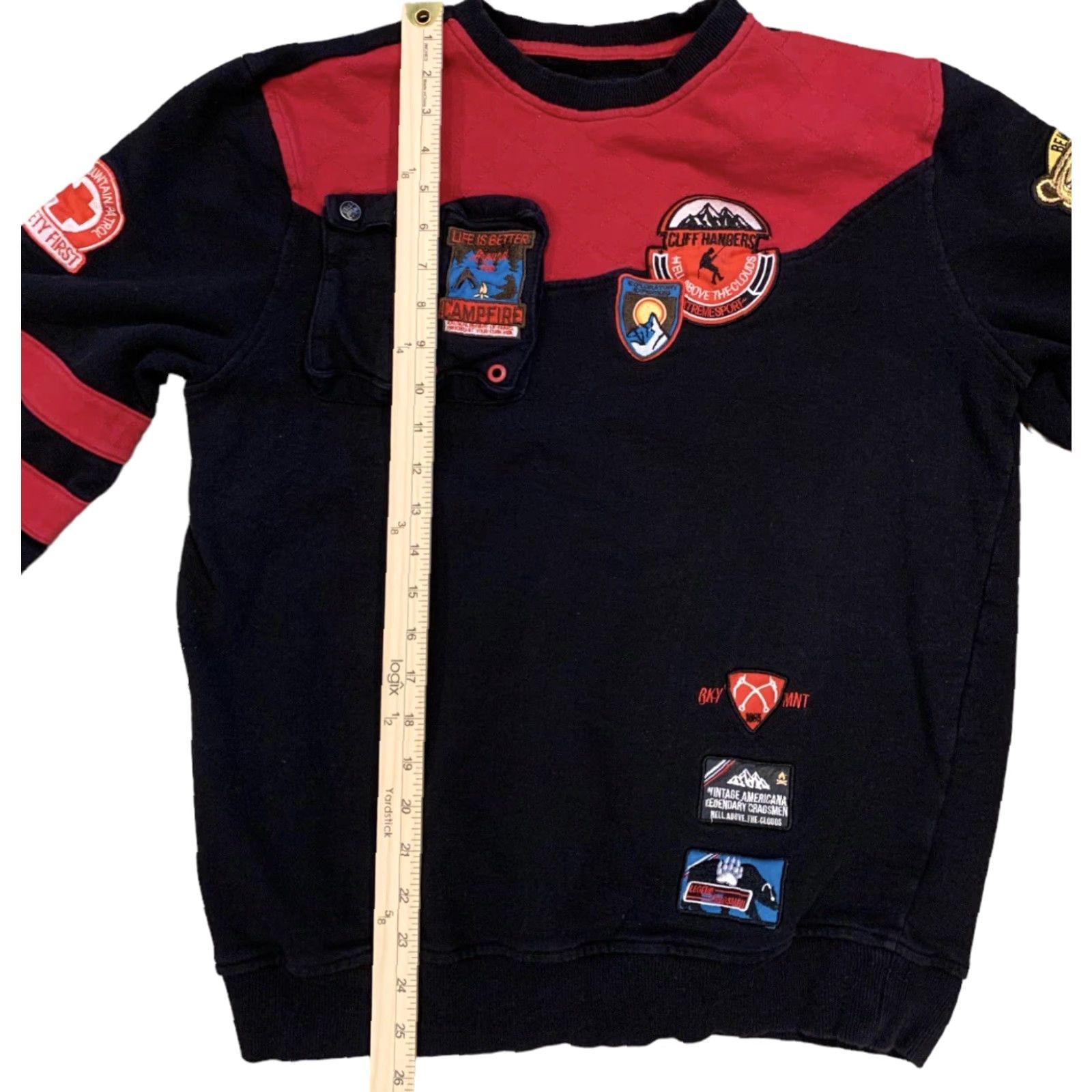 Vintage VINTAGE Americana Black & Red Hiking Logos Pullover Sweatshirt Mens Sz Large Size US L / EU 52-54 / 3 - 4 Thumbnail