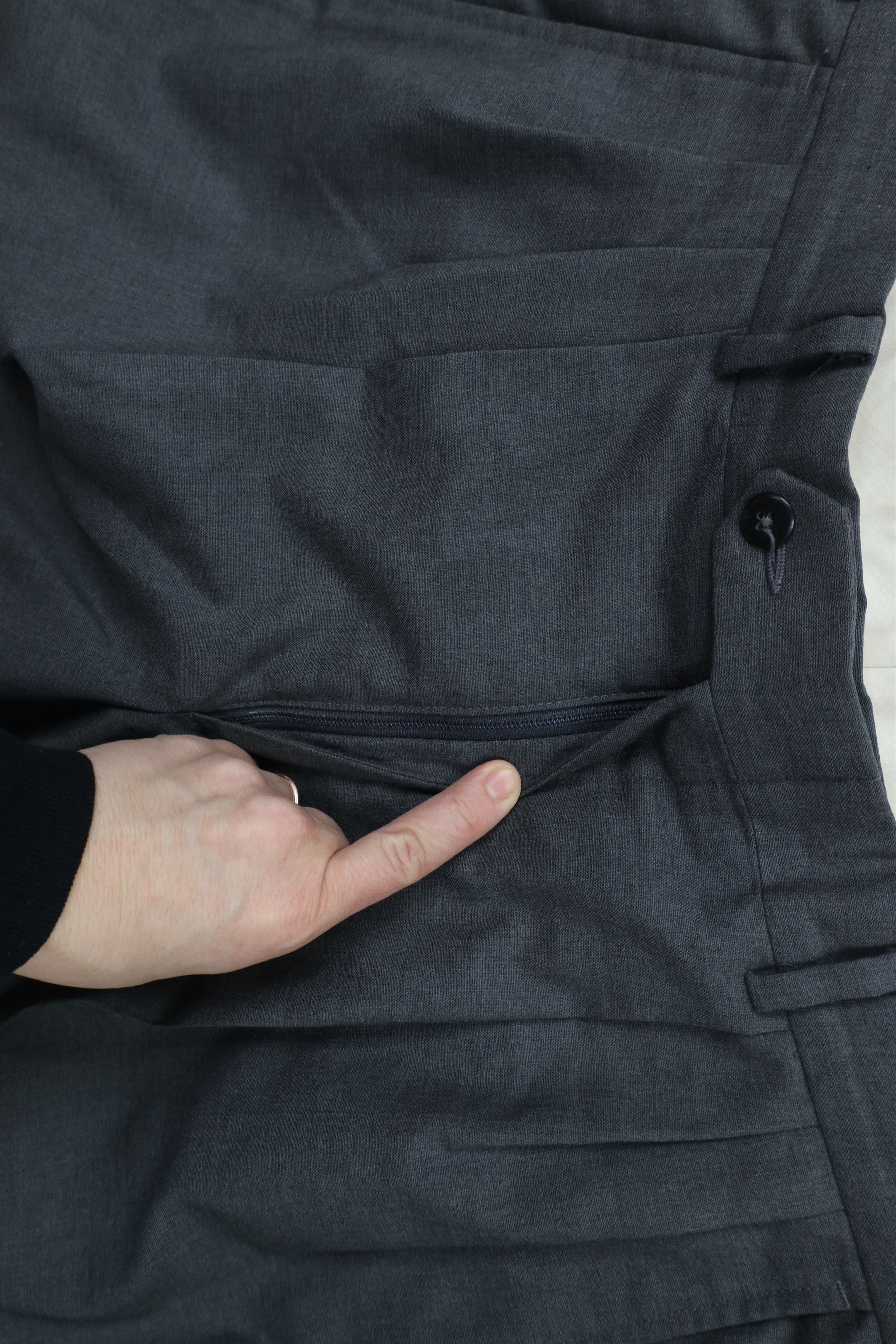 Vintage Vintage 70s Streetwear Cuffed Wide Leg Chino Pants Gray Size US 34 / EU 50 - 7 Thumbnail