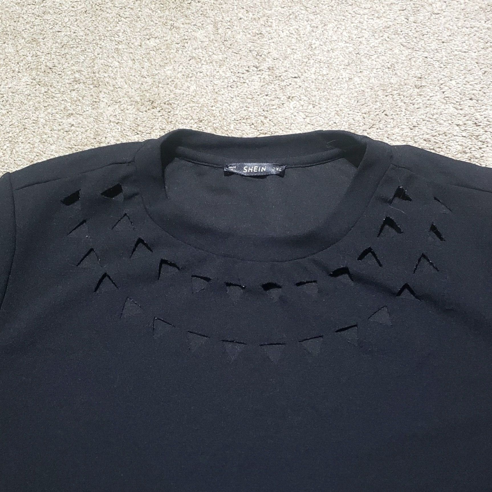 Shein SheIn Shirt Long Sleeve Solid Black 2XL Womens Adult Fall Winter Summer Spring 2XL Shirt Women's Black Long Sleeve Solid | 2XL Size XXL / US 16-18 / IT 52-54 - 2 Thumbnail