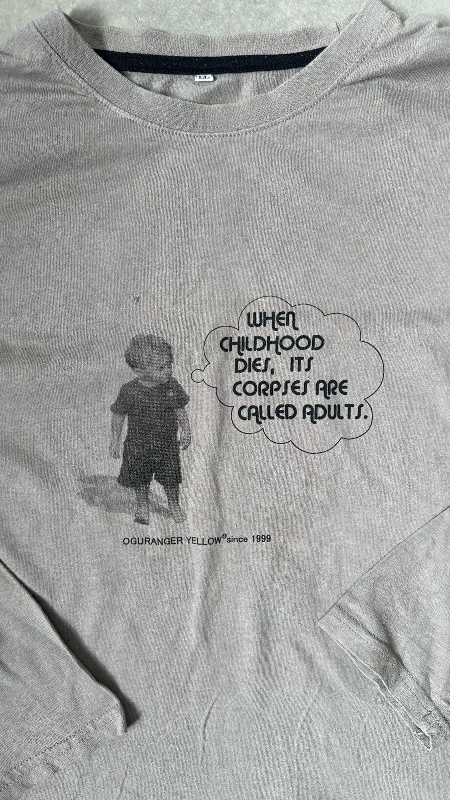 Vintage VINTAGE OGURANGER YELLOW TEE Size US L / EU 52-54 / 3 - 4 Thumbnail