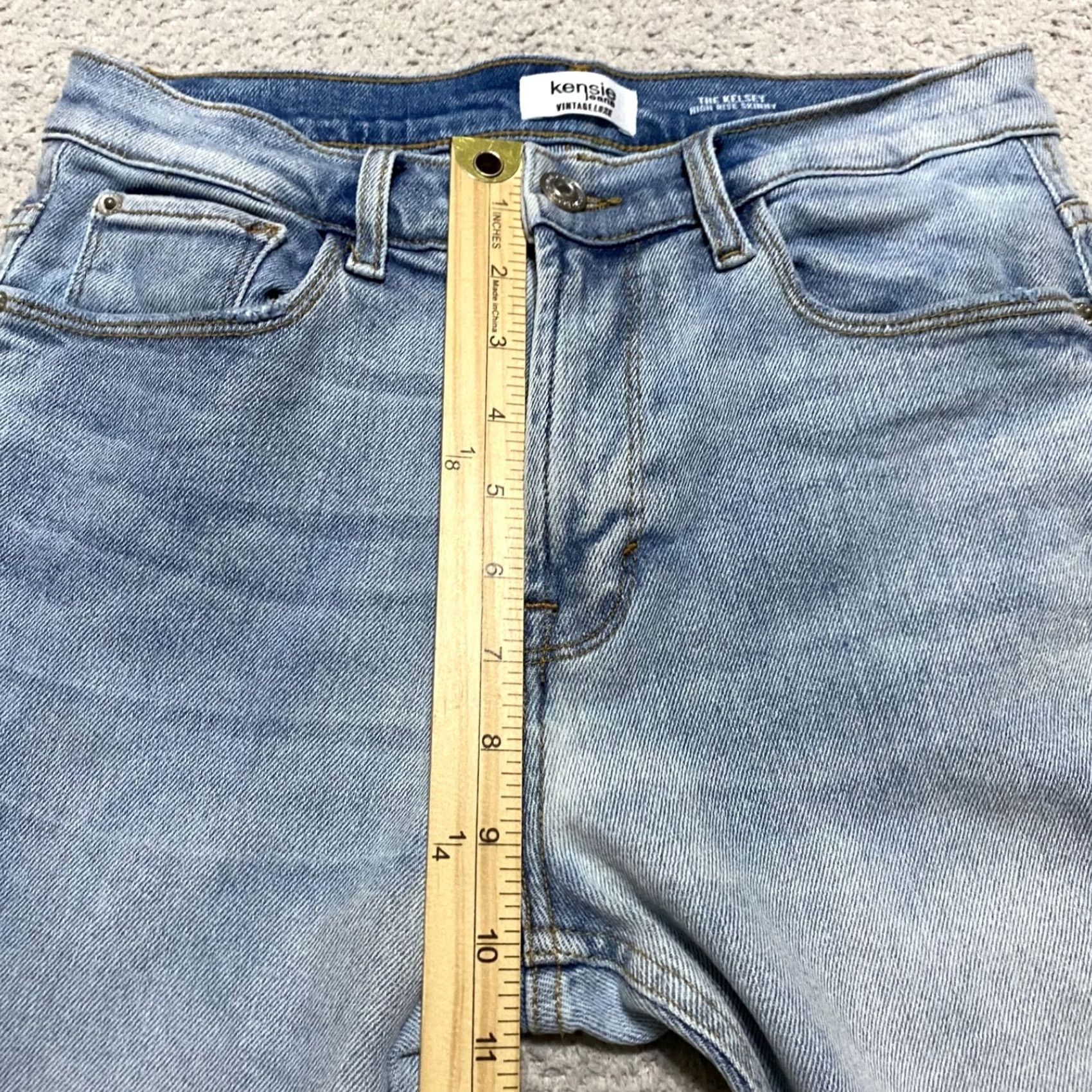 Vintage Kensie Womens Jeans Blue Denim Medium Wash Kelsey High Rise Skinny Raw Hem Size 4 Size 27" / US 4 / IT 40 - 7 Thumbnail