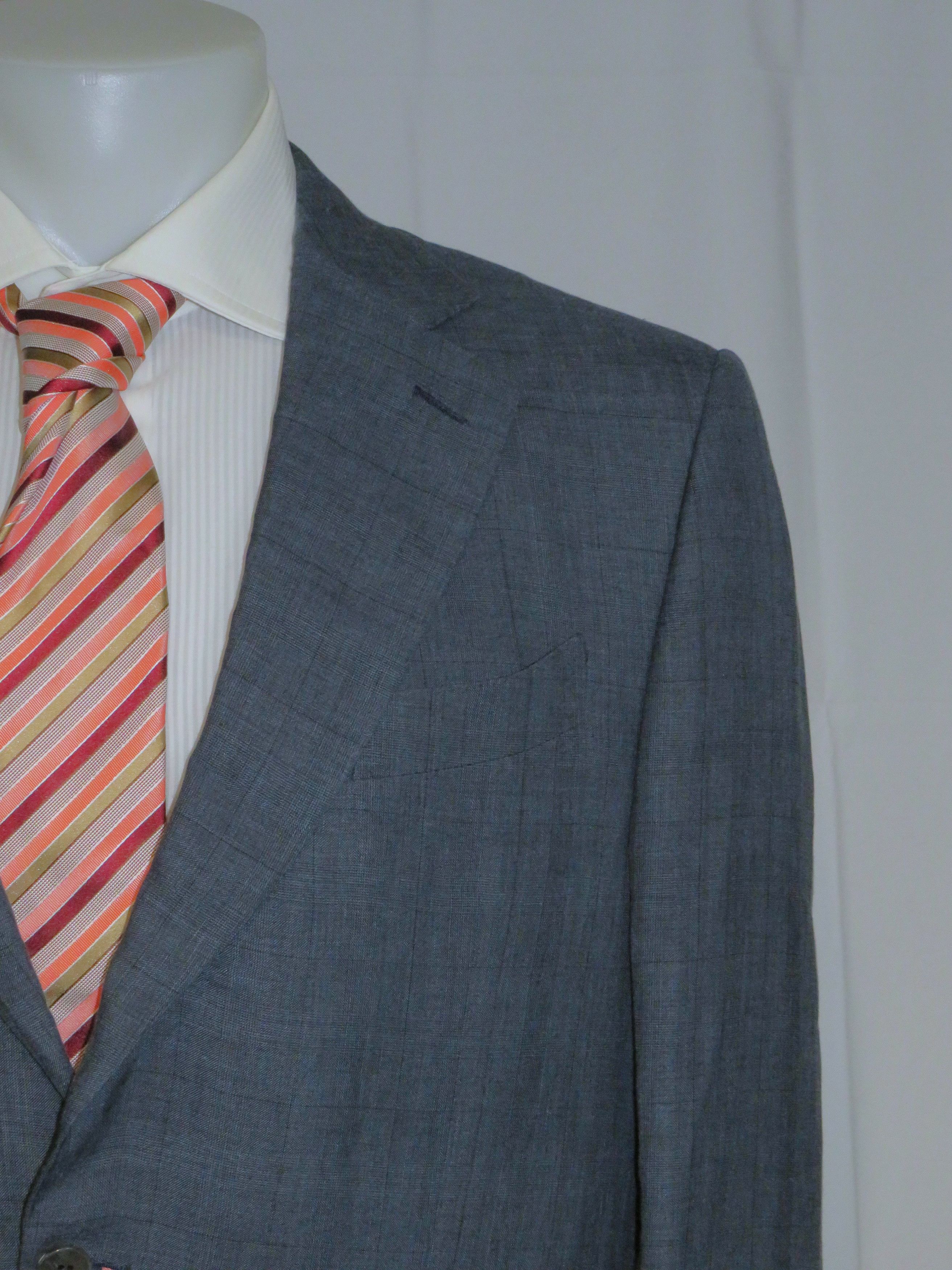 Ermenegildo Zegna Premium Exclusively Blue Plaid Silk Blend Suit 42R Size 42R - 5 Thumbnail