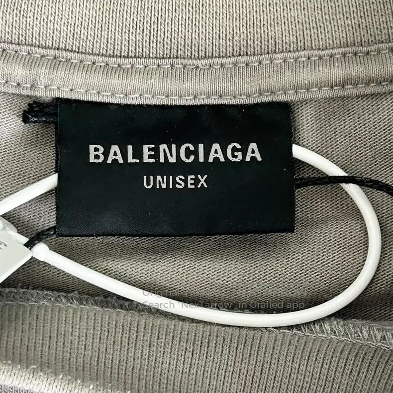 Balenciaga Balenciaga Double-Sided Multi-Logo Collection Washed Grey Size US S / EU 44-46 / 1 - 3 Thumbnail