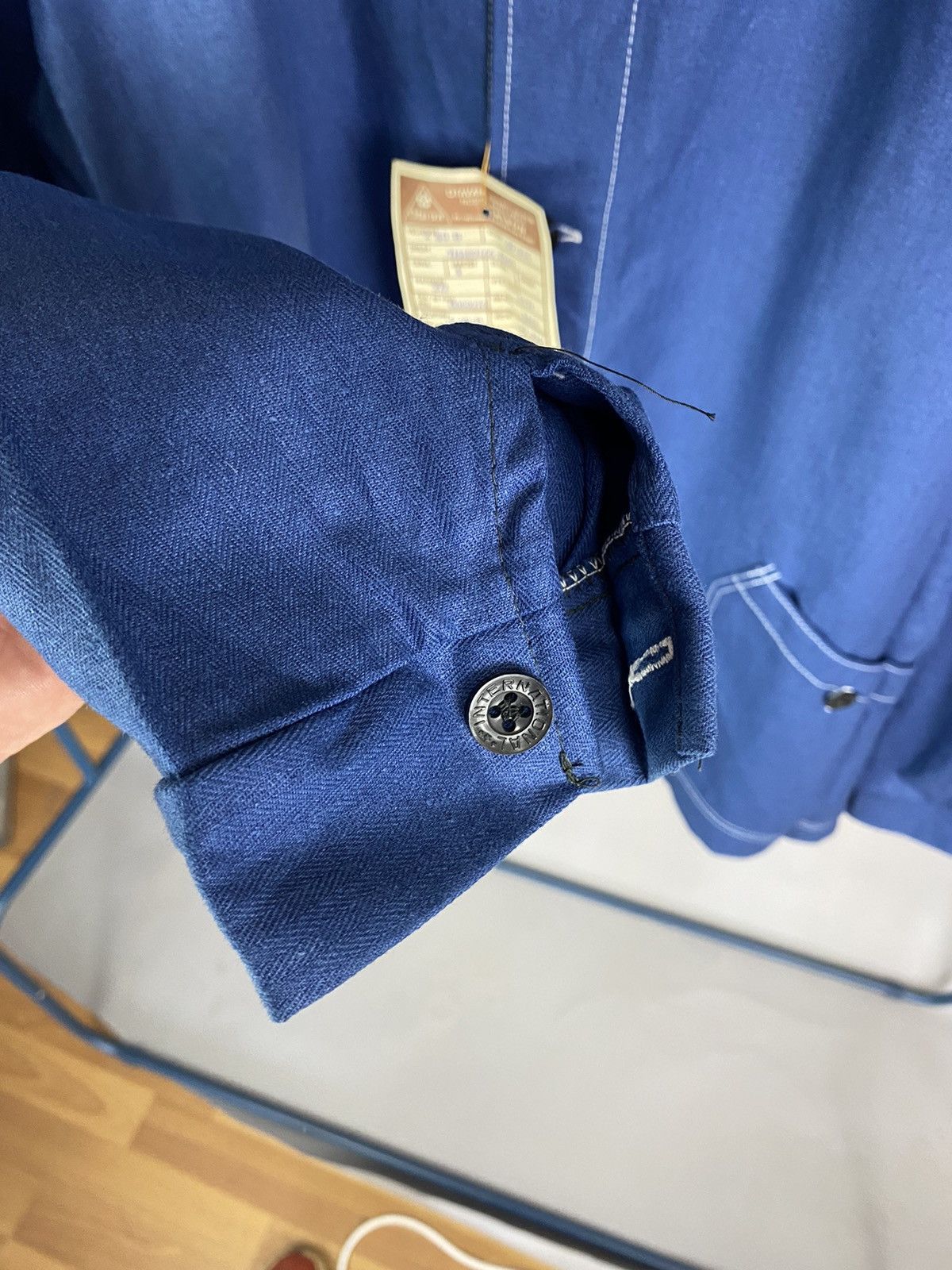 Le Laboureur × Vintage Otavan Vintage Work Jacket –Deadstock Blue – Made in Finland Size US L / EU 52-54 / 3 - 8 Thumbnail
