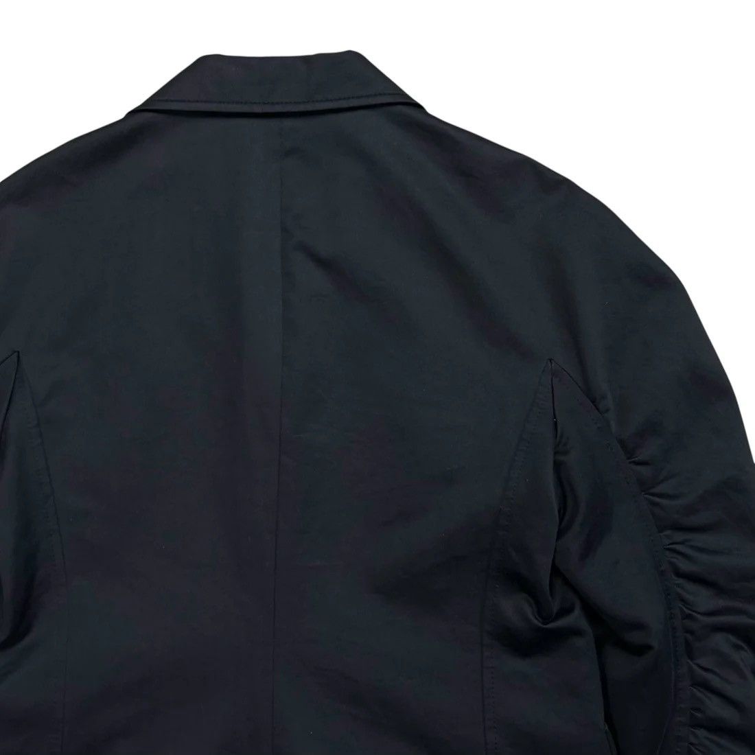 Dries Van Noten Dries Van Noten Cropped Ruched Sleeve Blazer - AW18 Size US M / EU 48-50 / 2 - 6 Thumbnail