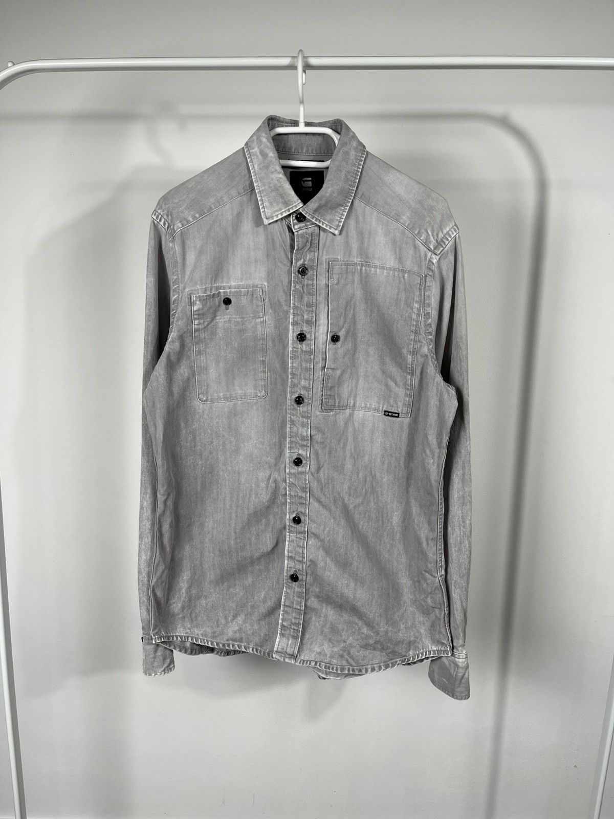 G-Star G-Star RAW Utility Slim Fit Shirt Gray Long Sleeve Size M Size US M / EU 48-50 / 2 - 1 Thumbnail