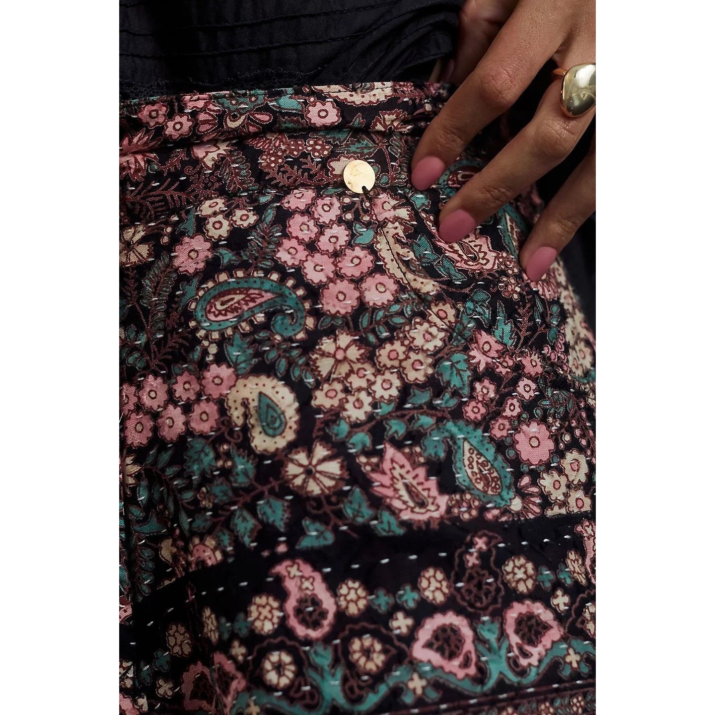 Anthropologie New Anthropologie Batik Helena Floral Shorts $161 SMALL 38 Size 27" / US 4 / IT 40 - 2 Thumbnail
