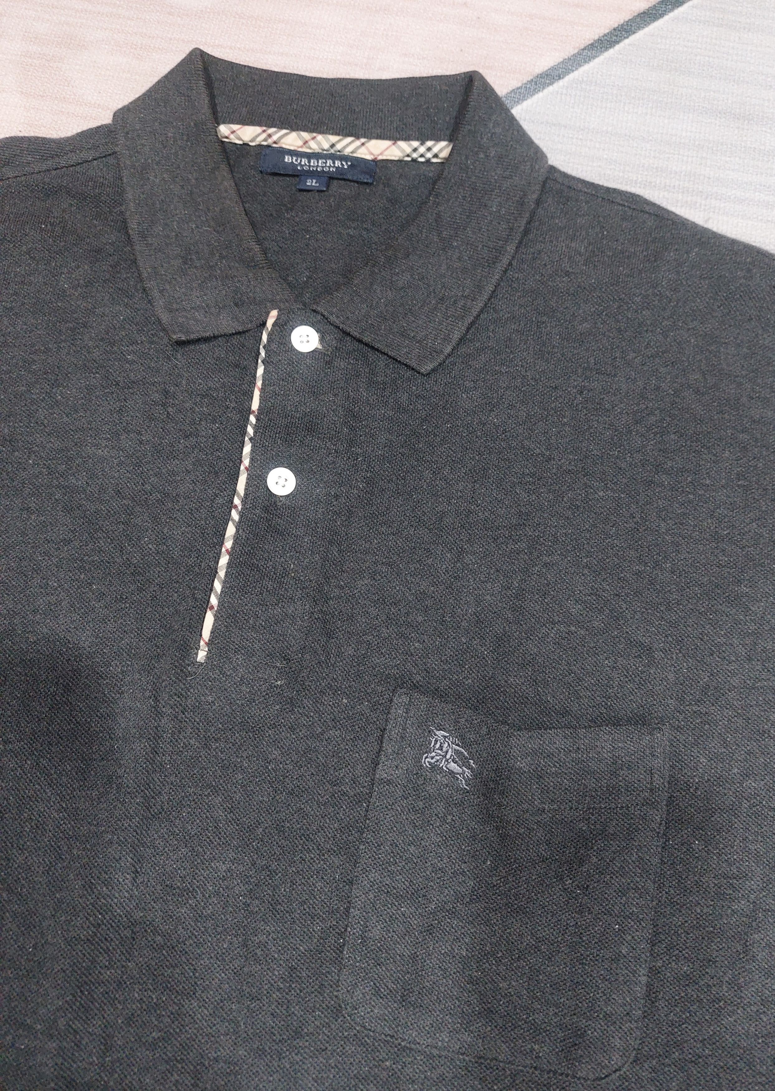Burberry × Burberry Prorsum × Japanese Brand BURBERRY LONG SLEEVE POLO Size US L / EU 52-54 / 3 - 6 Thumbnail