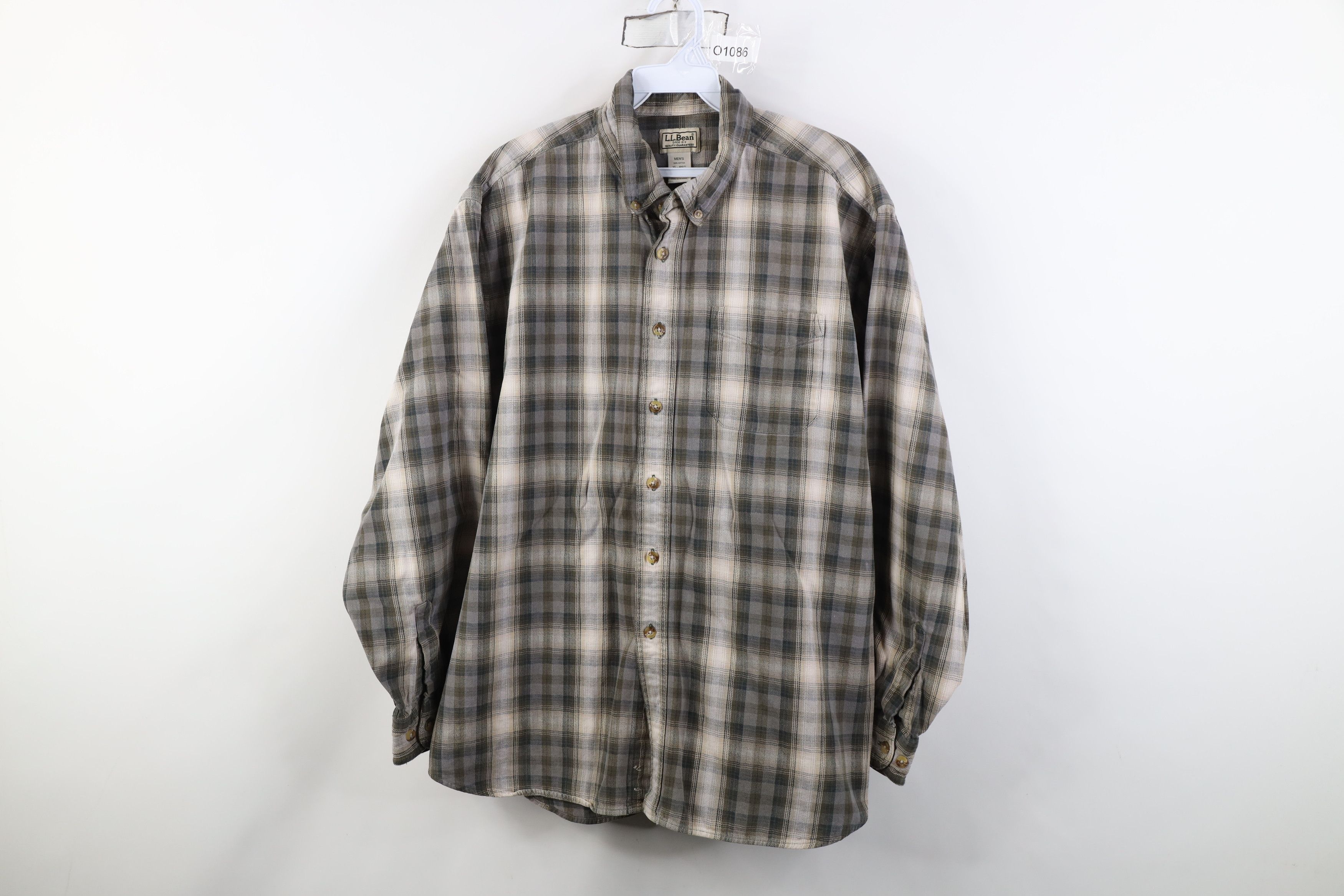 L.L. Bean Vintage 90s LL Bean Heavyweight Collared Button Down Shirt Size US XL / EU 56 / 4 - 1 Thumbnail