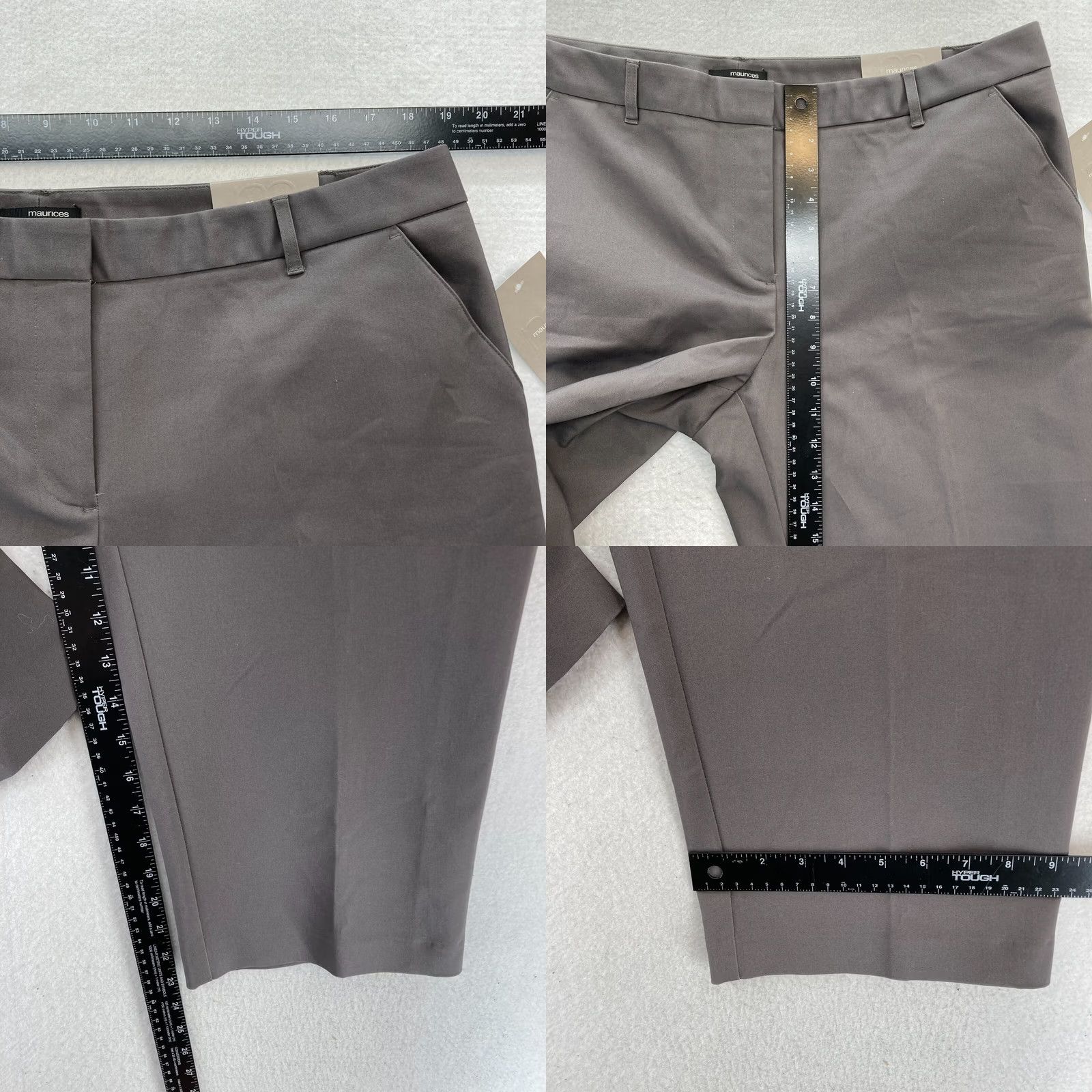 Vintage Maurices Smart Crop Womens 15/16 Gray Stretch Fabric Mid Rise Capri Casual NWT Size ONE SIZE - 8 Thumbnail