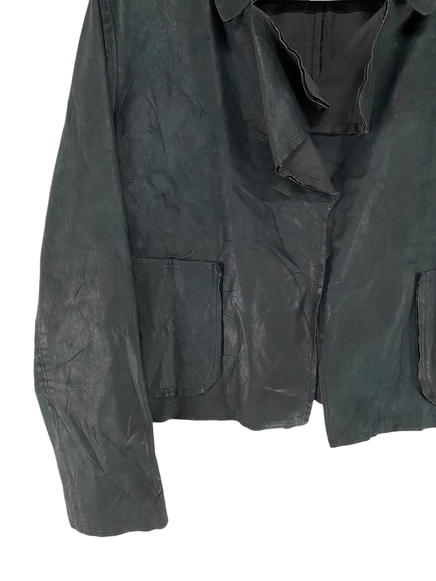 Comme des Garcons SS02 comme des garcons cowhide leather wrap jacket Size L / US 10 / IT 46 - 7 Thumbnail