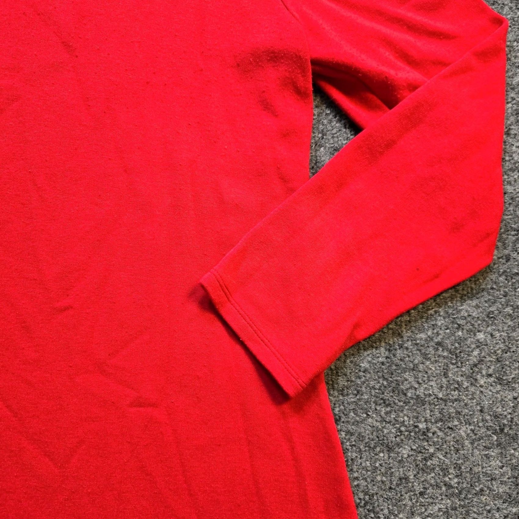 Vintage Chicos Blouse Shirt Women L Red Long Sleeve Tunic Jersey Knit Stretch Basic Casual Size L / US 10 / IT 46 - 4 Thumbnail
