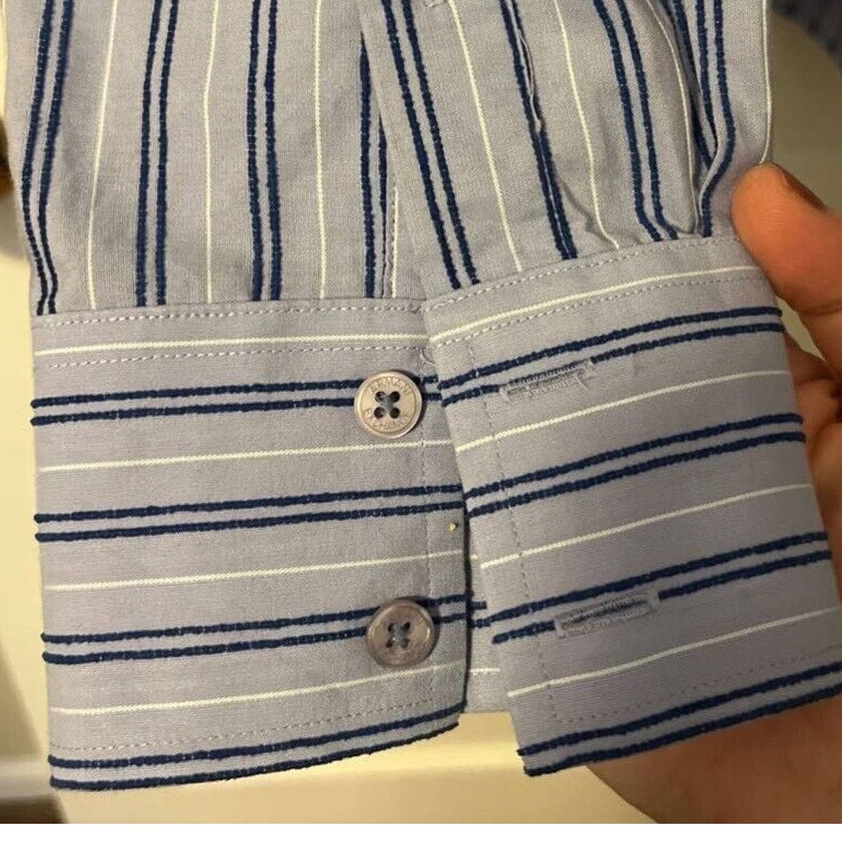 Armani Exchange Armani Exchange Button down Blue White Stripe Long Sleeve Size US L / EU 52-54 / 3 - 5 Thumbnail
