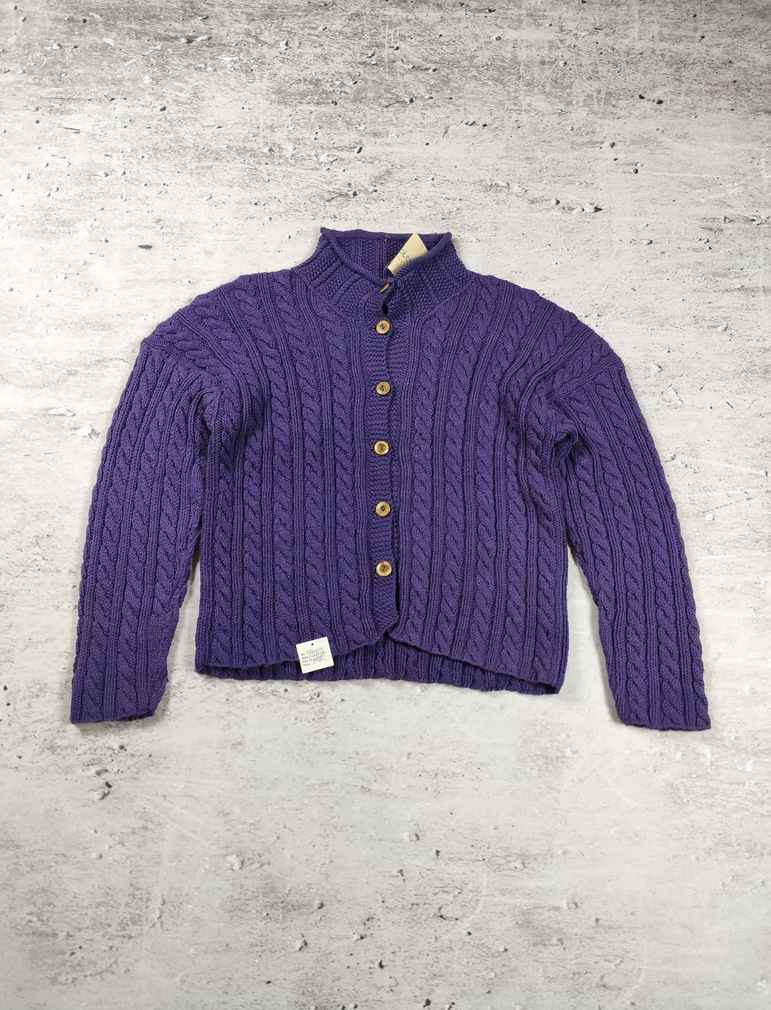 Vintage Rare vintage hippie cardigan made in nepal purple oversize Size M / US 6-8 / IT 42-44 - 1 Thumbnail