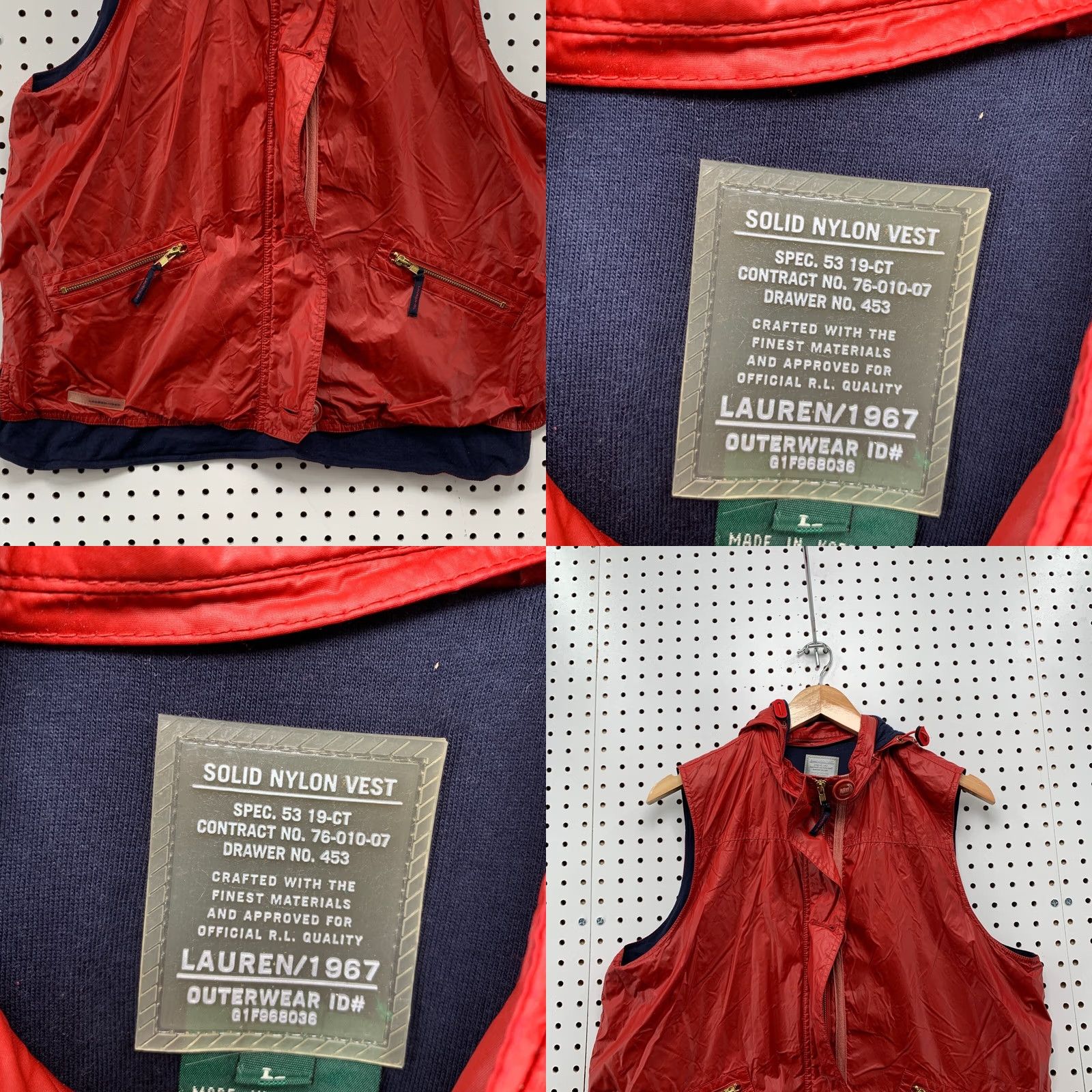 Ralph Lauren LRL Lauren Ralph Lauren Hooded Windbreaker Vest Red Womens Large NYLON Windbreaker Vest NYLON Hooded Size L / US 10 / IT 46 - 8 Thumbnail
