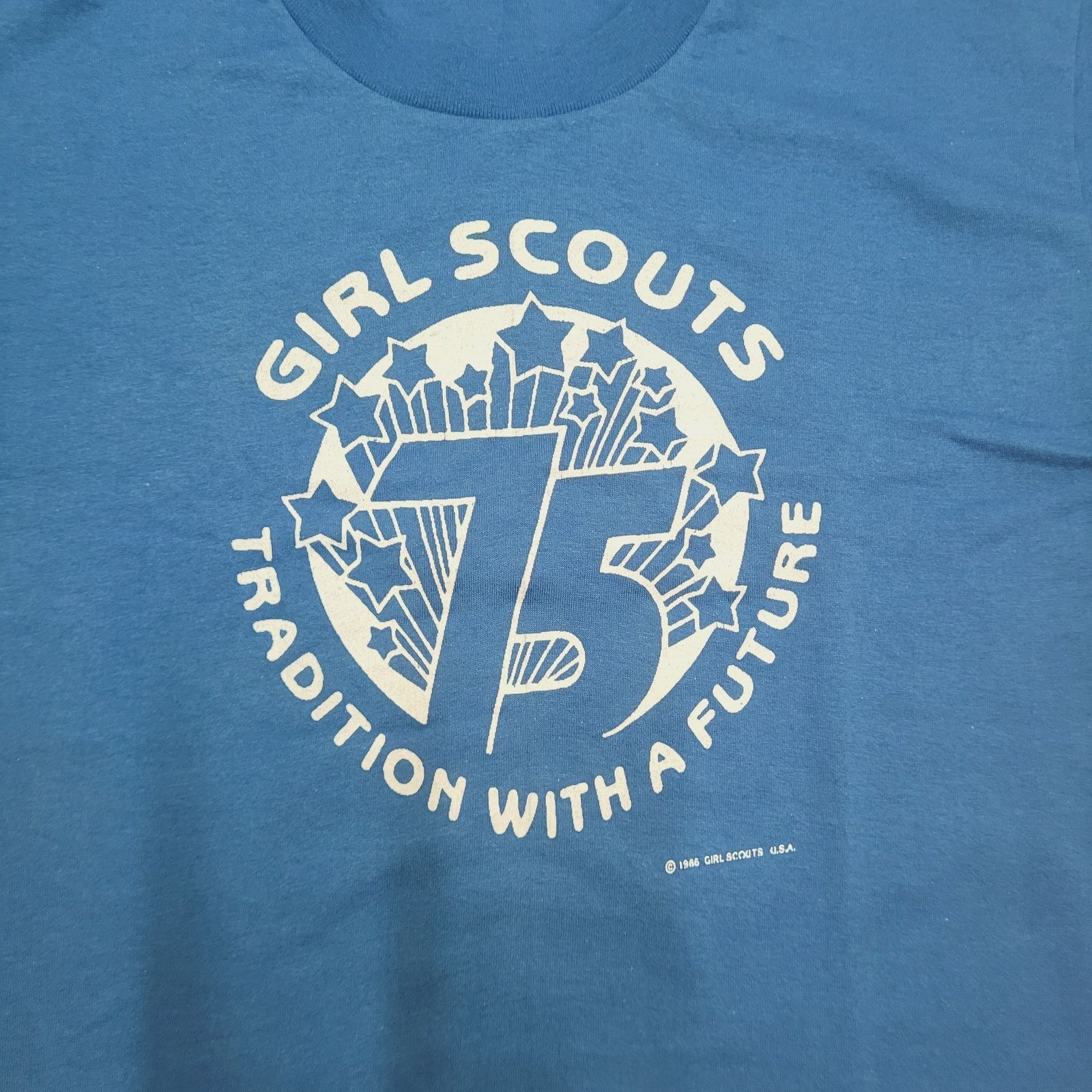 Vintage VTG 1986 Girl Scouts T Shirt M Single Stitch 75th Year Tee Size US M / EU 48-50 / 2 - 2 Thumbnail