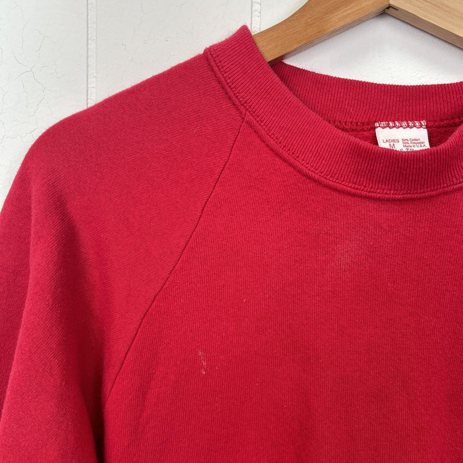 Fruit Of The Loom Fruit Of The Loom Vintage Red Blank Women’s Pullover Size M Size M / US 6-8 / IT 42-44 - 2 Thumbnail