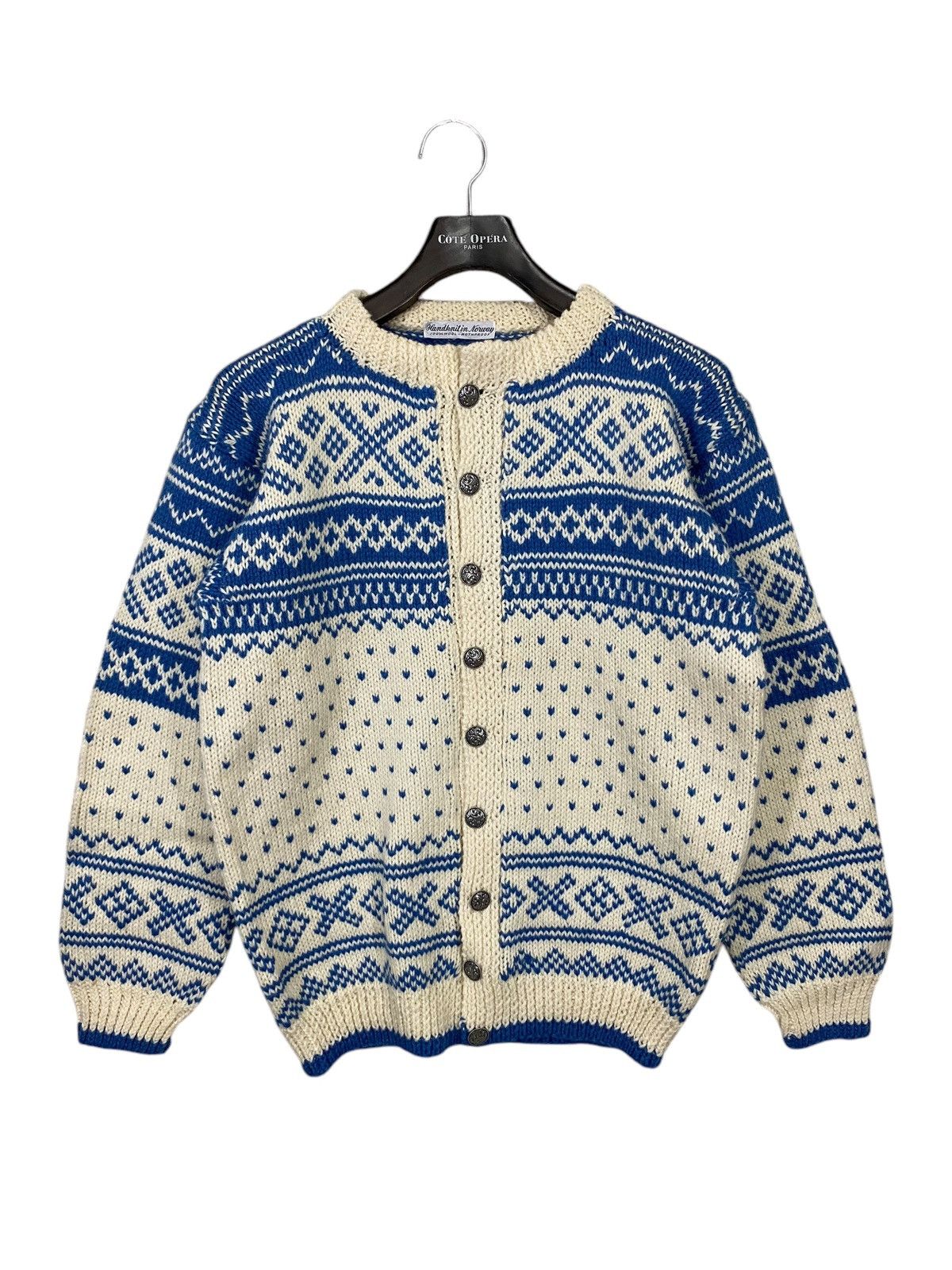 Aran Isles Knitwear × Vintage 🔥Handknit in norway knitwear 100% wool mothproof Size US M / EU 48-50 / 2 - 1 Thumbnail