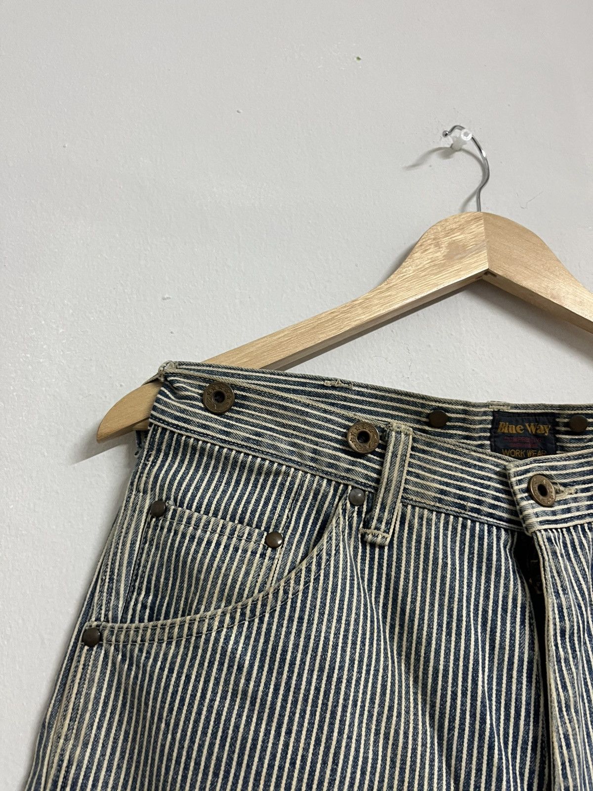 Le Grande Bleu (L.G.B.) Blue Way Workwear Hickory Denim Size US 30 / EU 46 - 6 Thumbnail