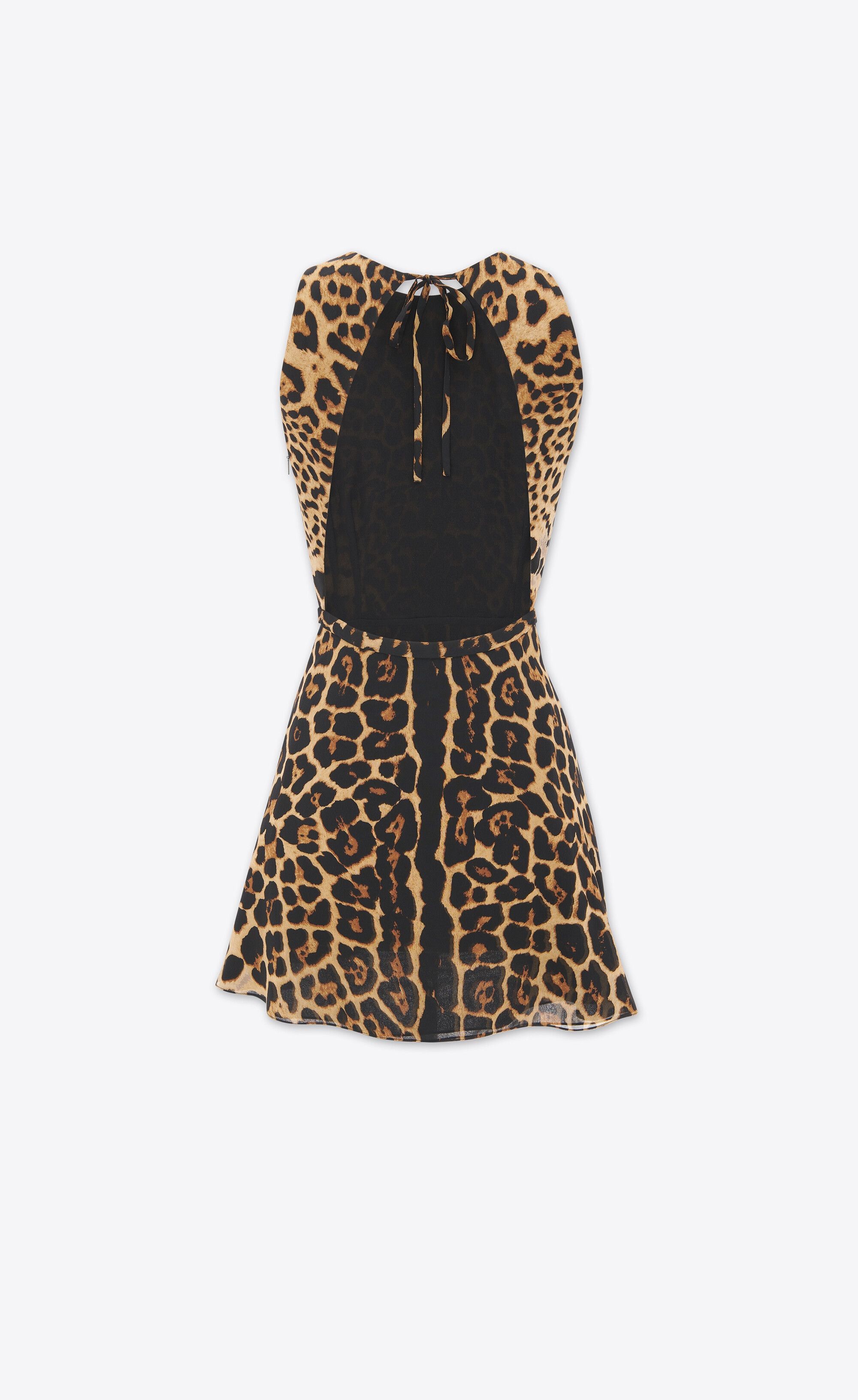 Saint Laurent Paris o1y0126 Mini Dress in Brown/Black Size M / US 6-8 / IT 42-44 - 2 Thumbnail