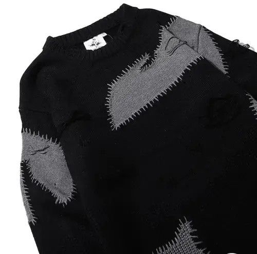 Japanese Brand × Vintage New style graffiti hip hop hole oversize sweater Size US L / EU 52-54 / 3 - 2 Thumbnail
