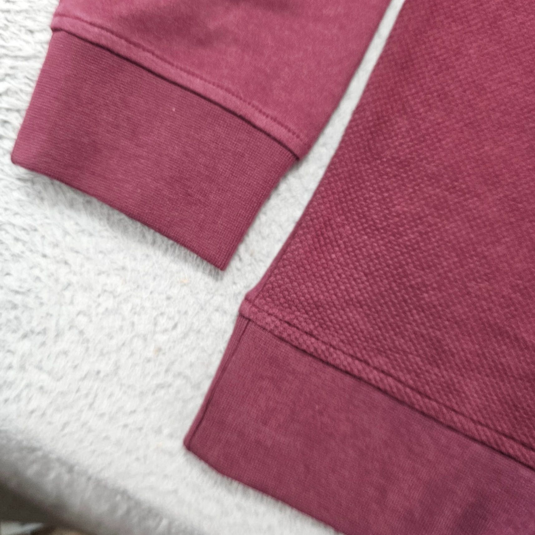 Ted Baker Ted Baker Men’s XL Pull Over Cotton Blend 1/4 Zip Mock Neck Sweater Knit Solid Red Size US XL / EU 56 / 4 - 5 Thumbnail