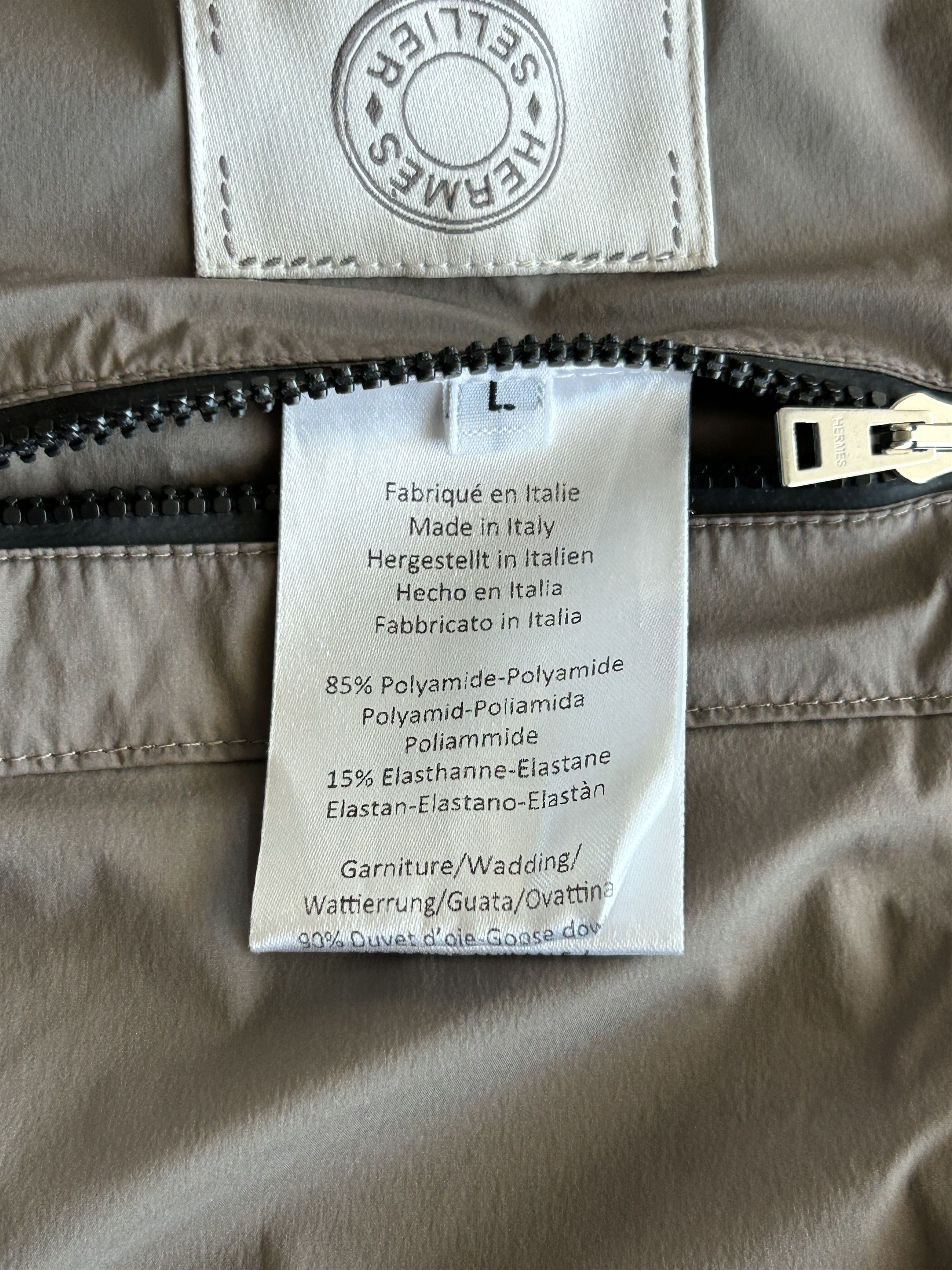 Hermes Hermes Grey Women's Puffer Vest Size L / US 10 / IT 46 - 4 Thumbnail